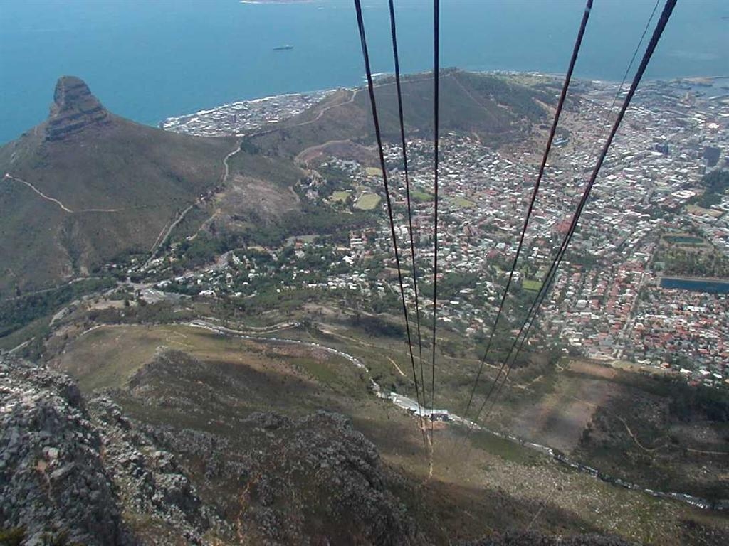 1030x770 Free desktop wallpaper, cable car descending from Table Mountain, Desktop