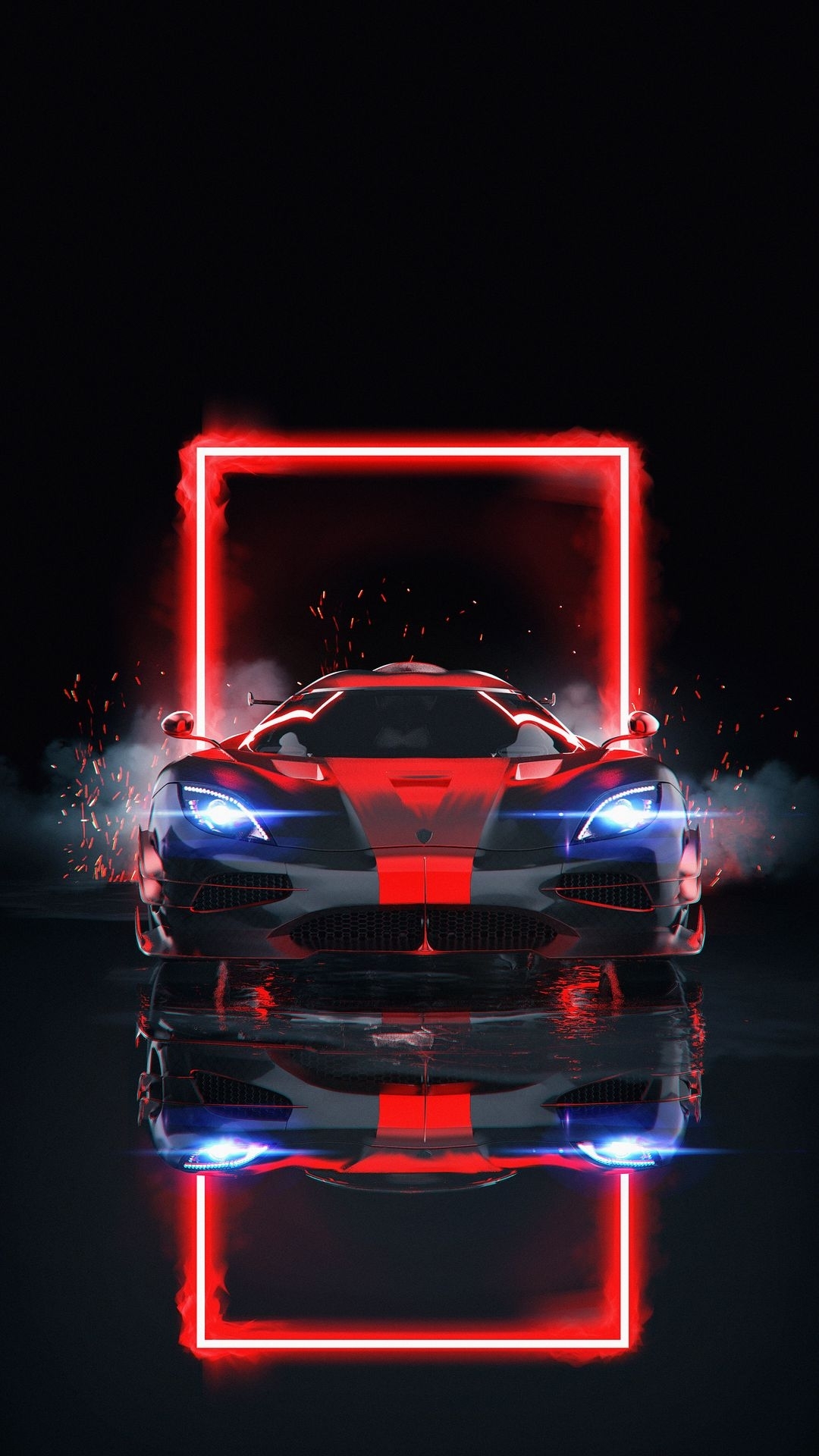 1080x1920 Neon car: MobileWallpaper, Phone