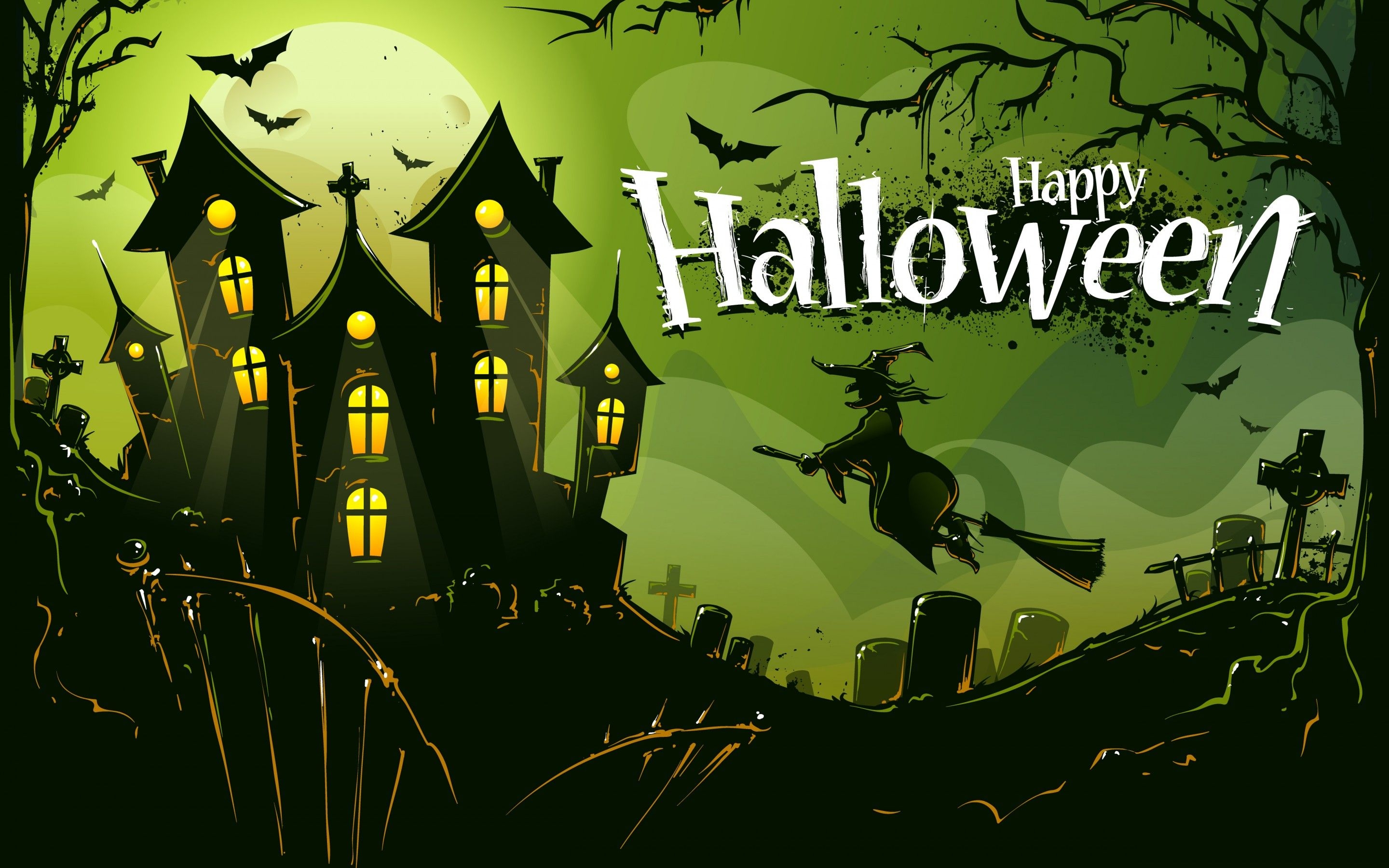 2880x1800 Halloween Castle Wallpaper, Desktop