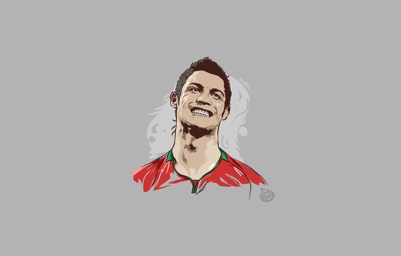 1340x850 Wallpaper Cristiano Ronaldo, CR Portugal, Soccer, Minimalism, Desktop