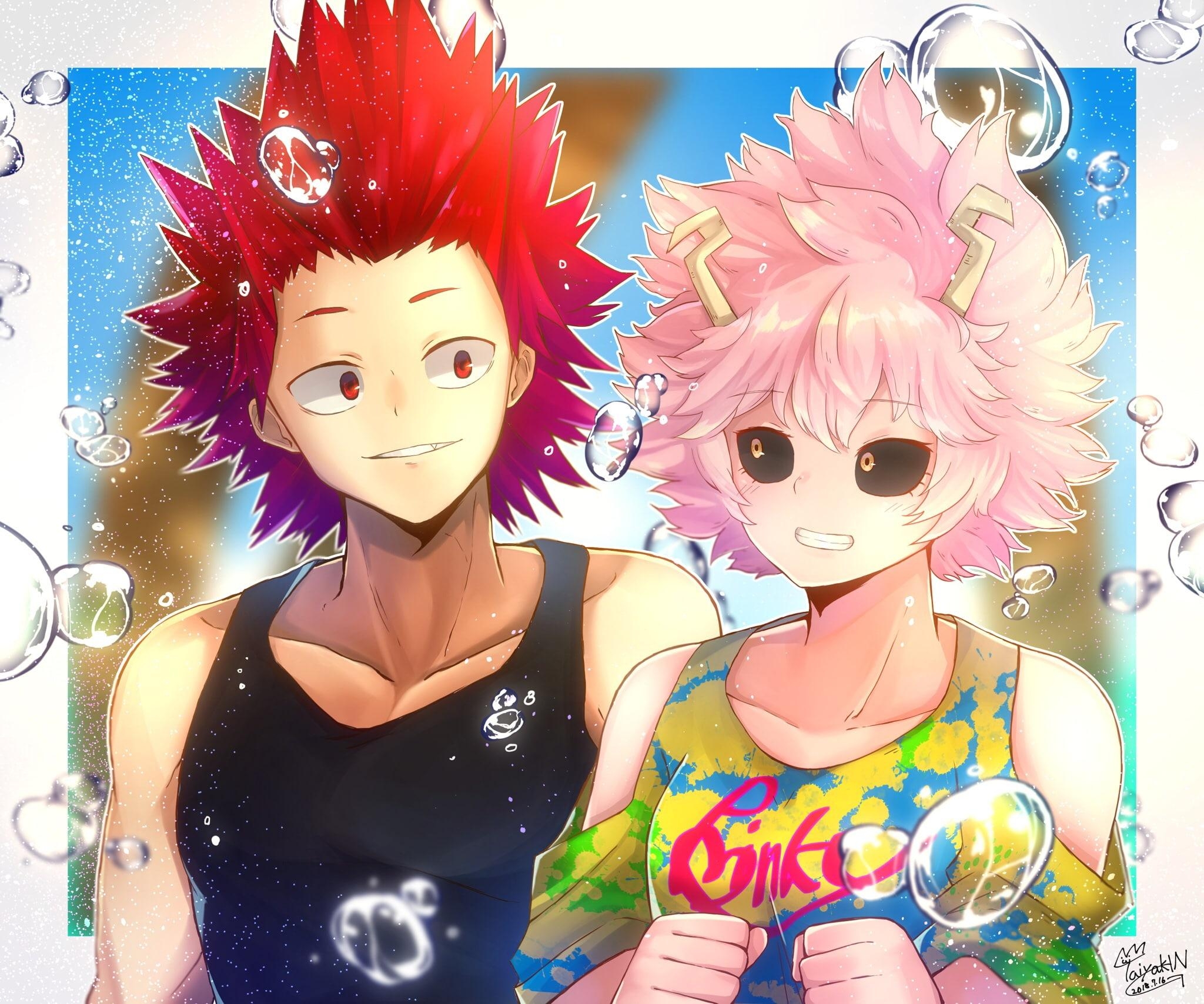 2050x1710 HD wallpaper: Anime, My Hero Academia, Eijiro Kirishima, Mina Ashido, Desktop