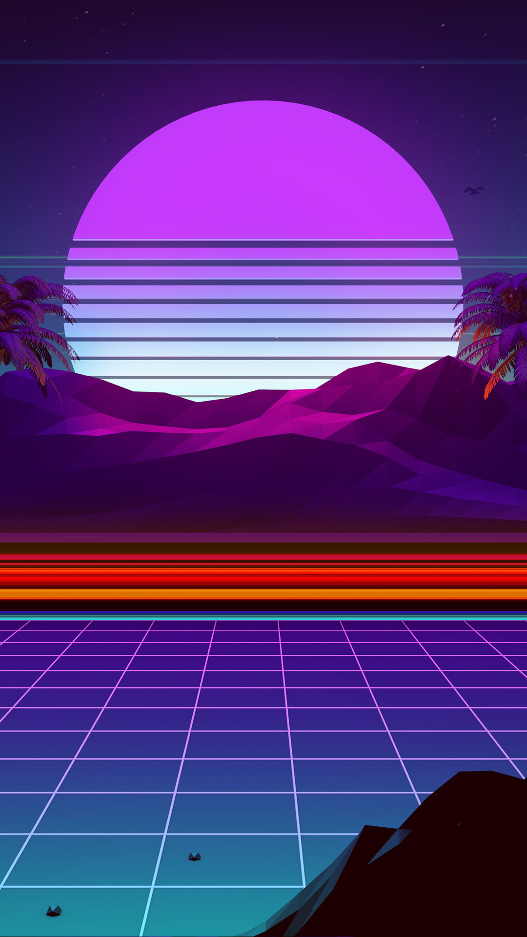 1080x1920 Wallpaper Aesthetics, Vaporwave, Synthwave, Retro Style, Ios, Background Free Image, Phone