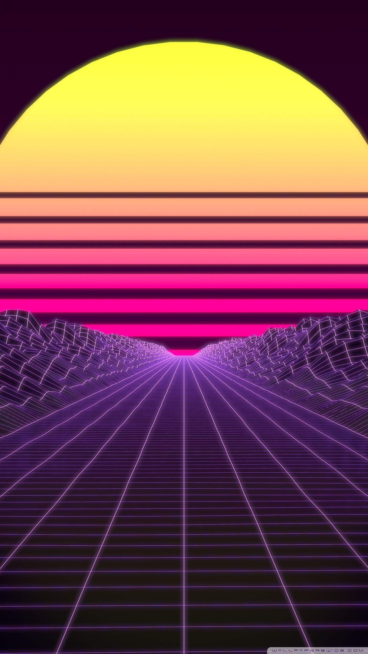 1440x2560 Synthwave Wallpaper iPhone X Wallpaper, Phone