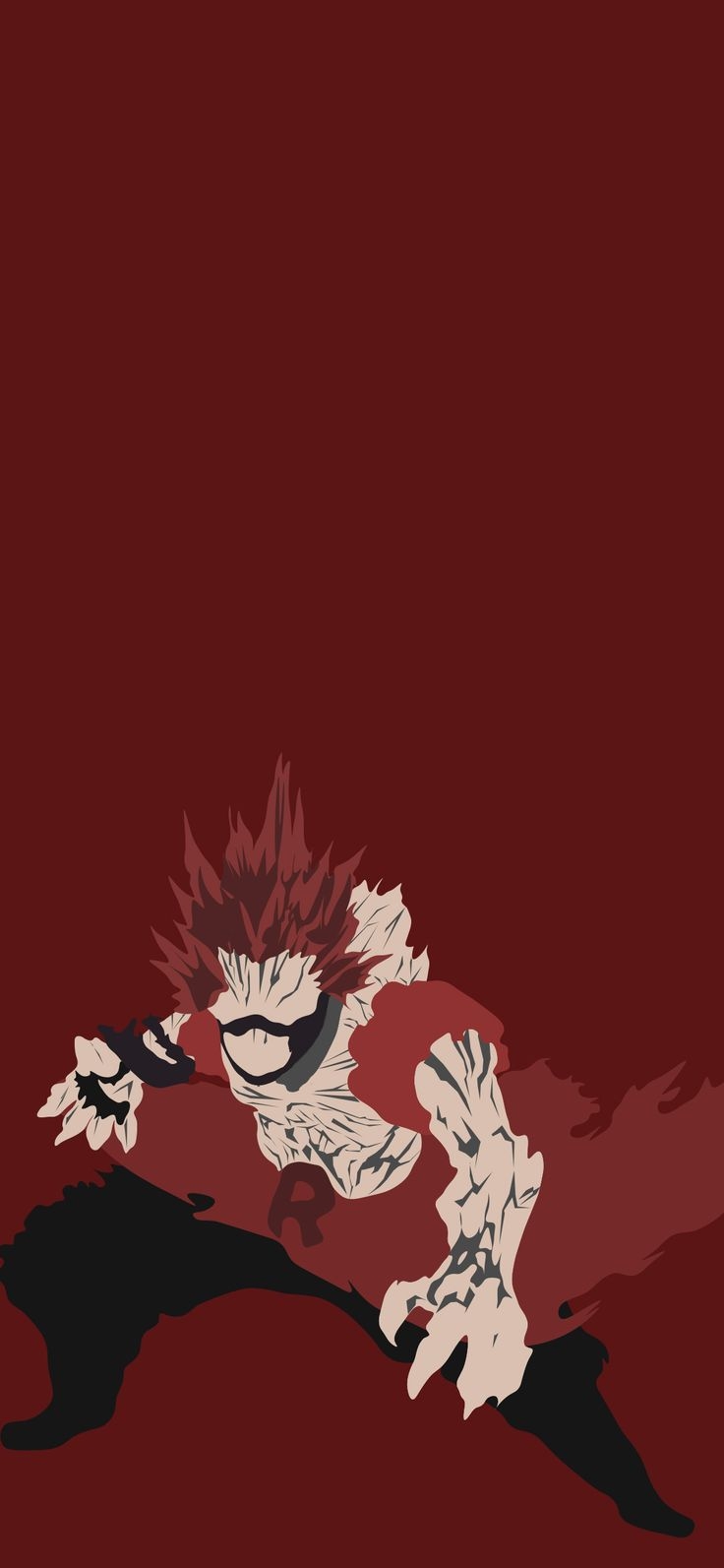 740x1600 Kirishima Eijiro minimalist phone wallpaper. Hero wallpaper, Anime background wallpaper, Anime, Phone