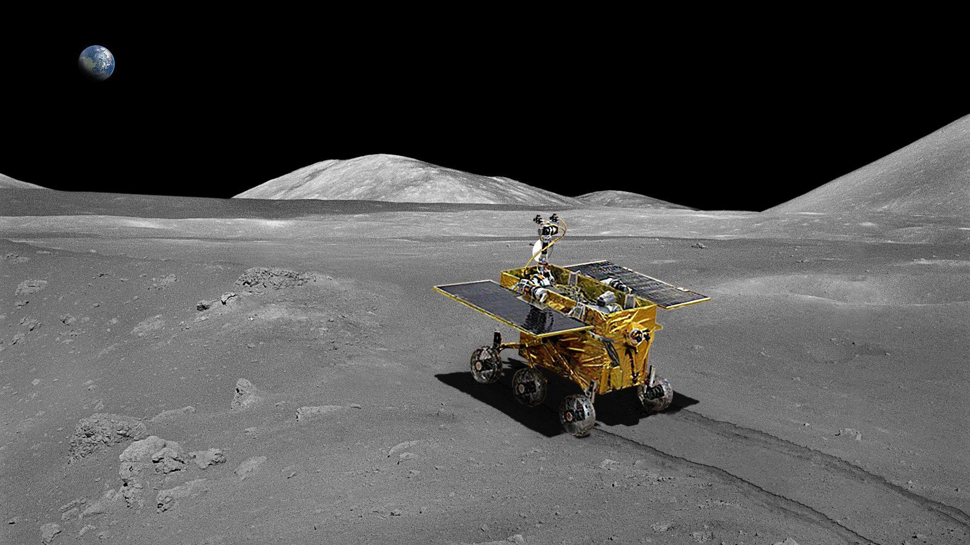 1920x1080 Space in Image Moon rover, Desktop