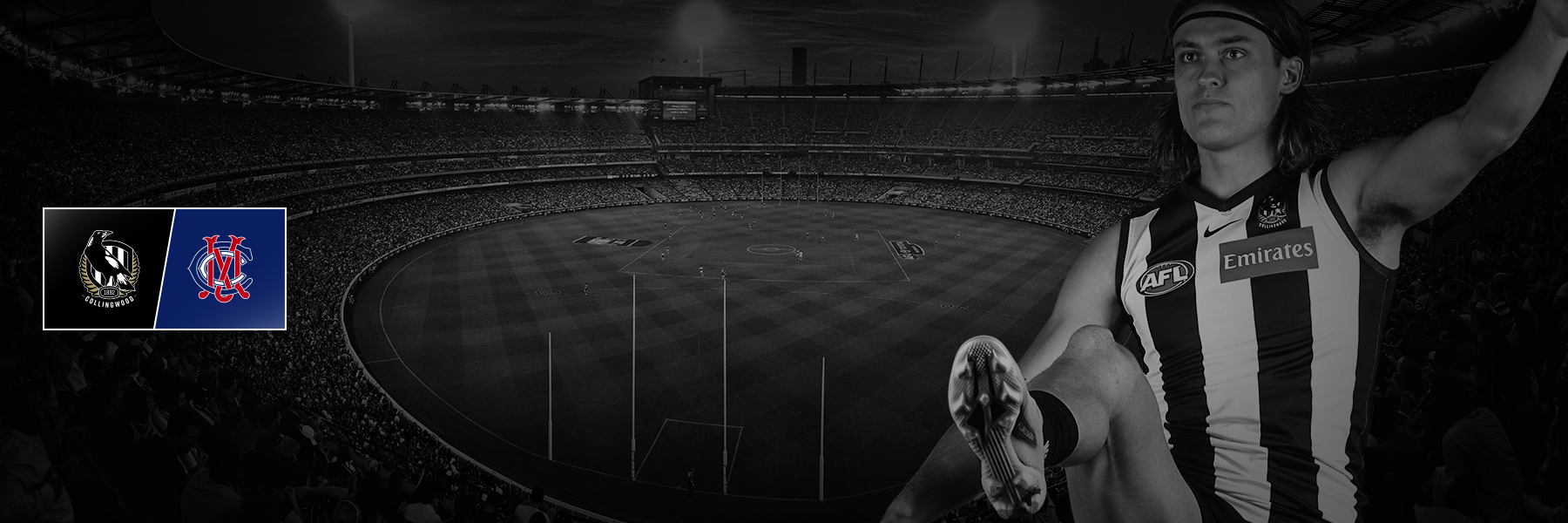 1800x600 Collingwood Football Club dual membership, Dual Screen