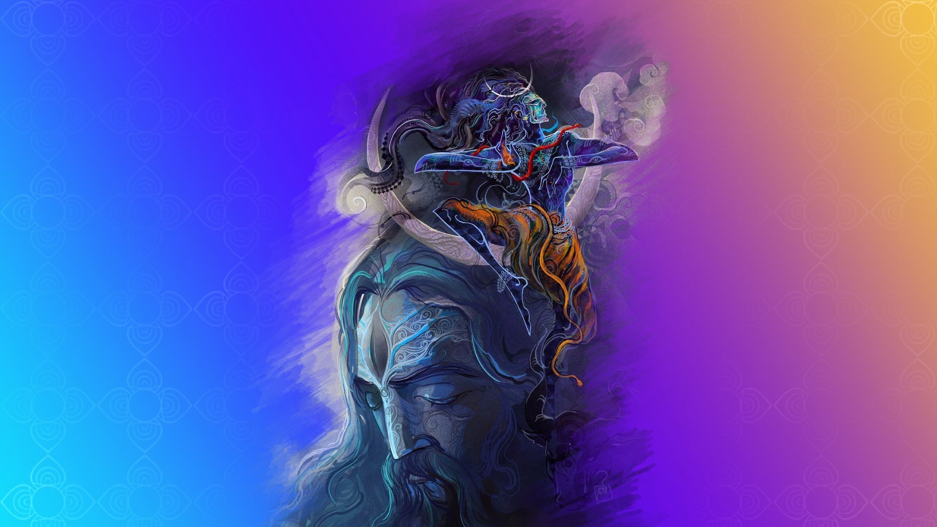 1920x1080 Desktop wallpaper lord shiva, god, digital art, HD image, picture, background, 7df5e2, Desktop