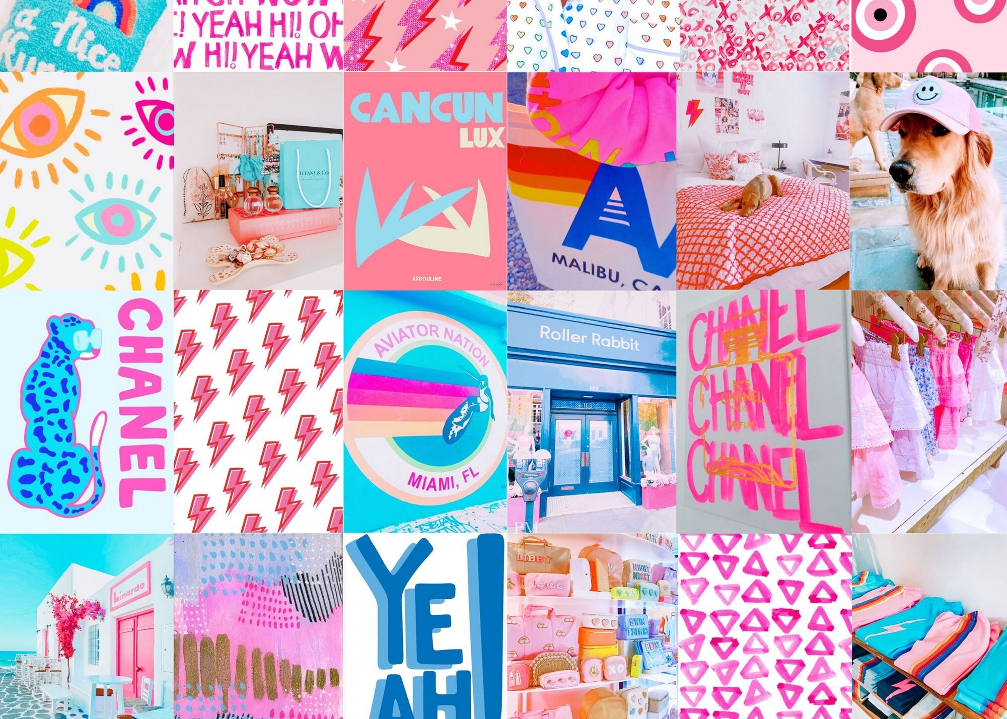 2000x1430 Preppy Wall Collage Kit 50 Pcs, Desktop