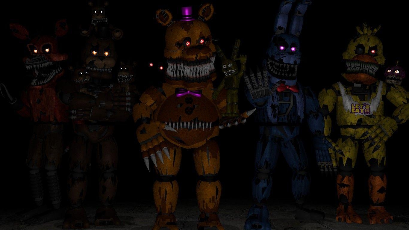1370x770 The Nightmare Animatronicsfnaf4 By Left4dead2fan13 On, Desktop