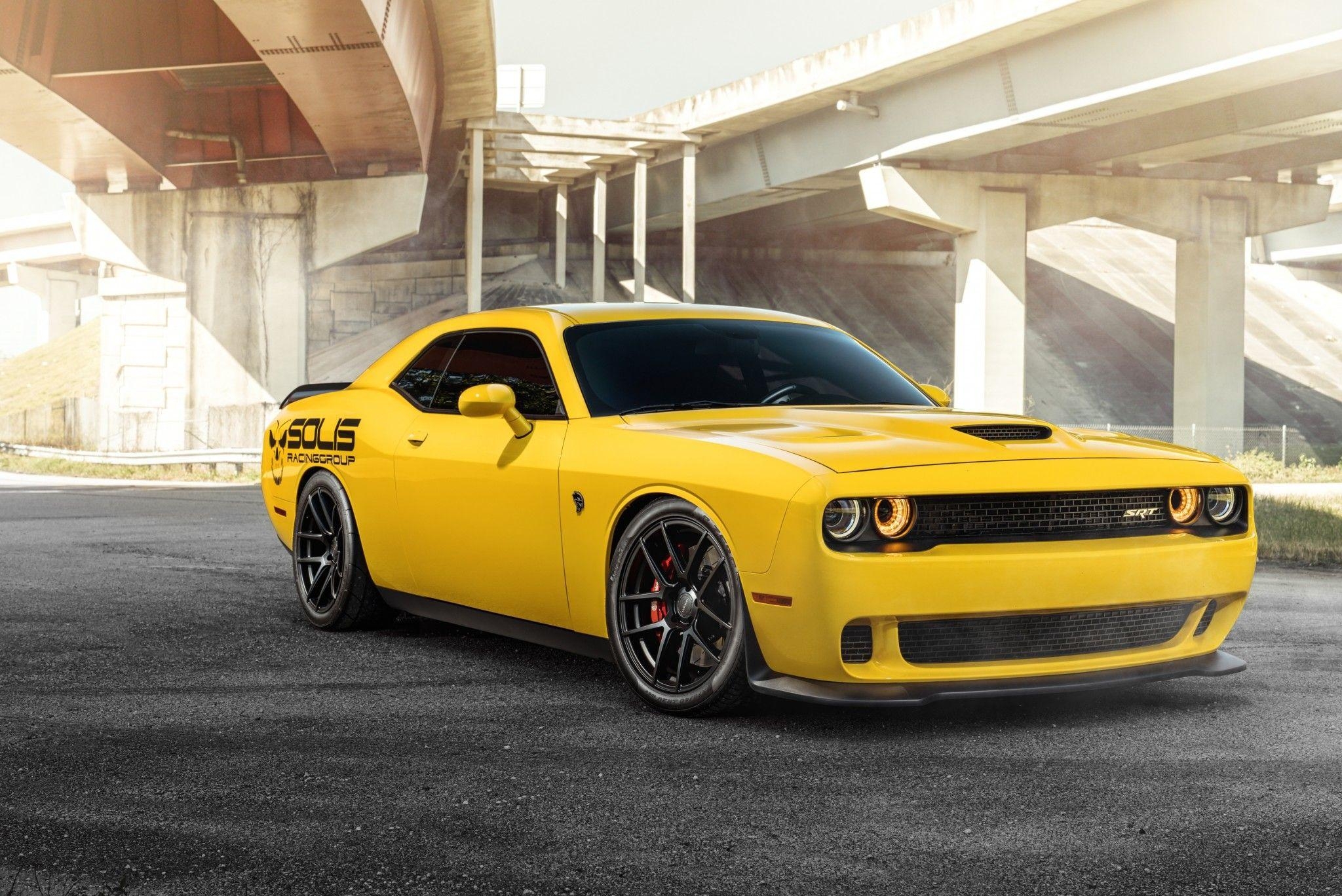 2050x1370 Download  Dodge Challenger Srt Hellcat, Yellow, Muscle, Desktop