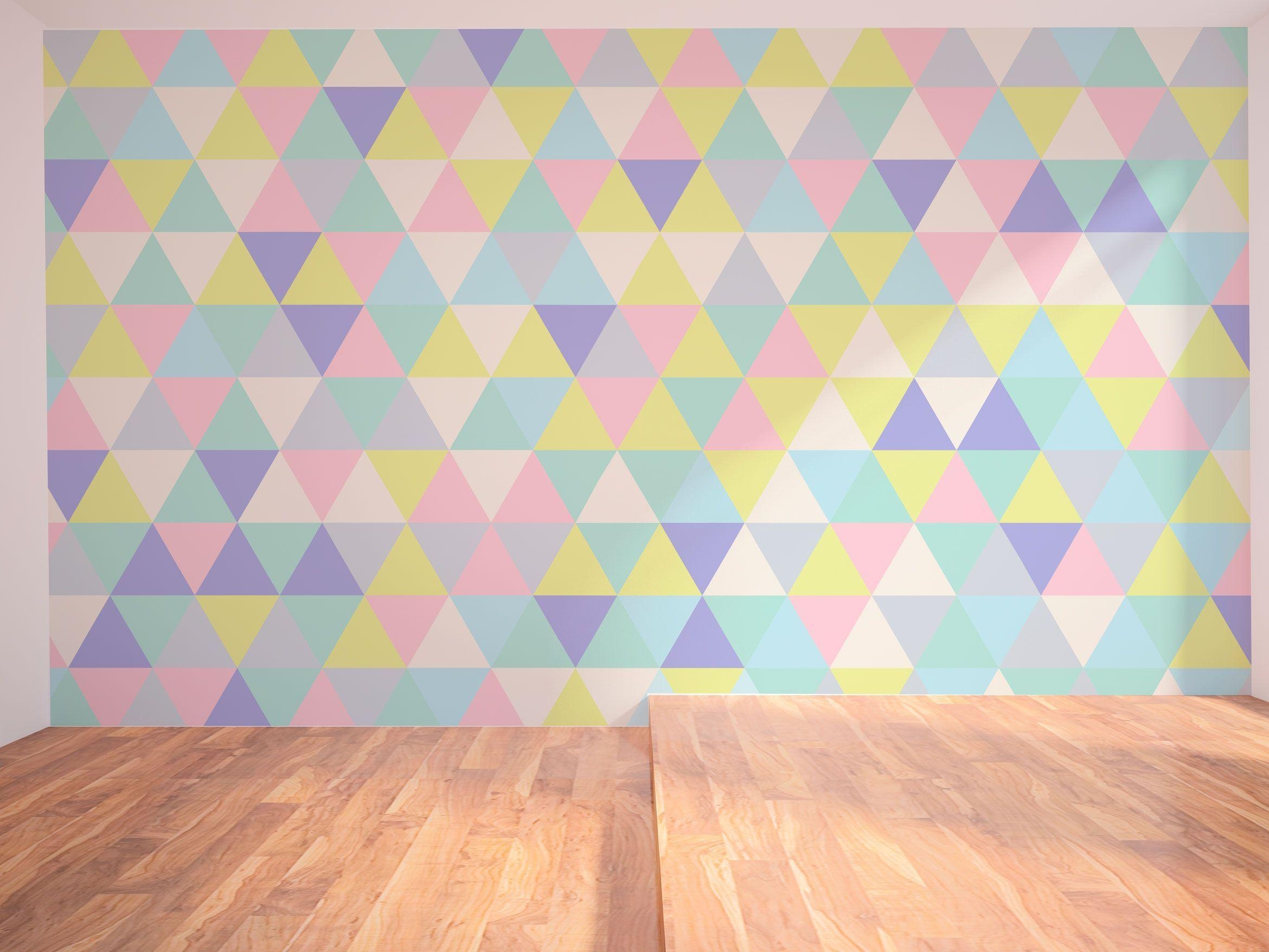 2340x1760 Wallpaper Triangles Soft Colors, Desktop