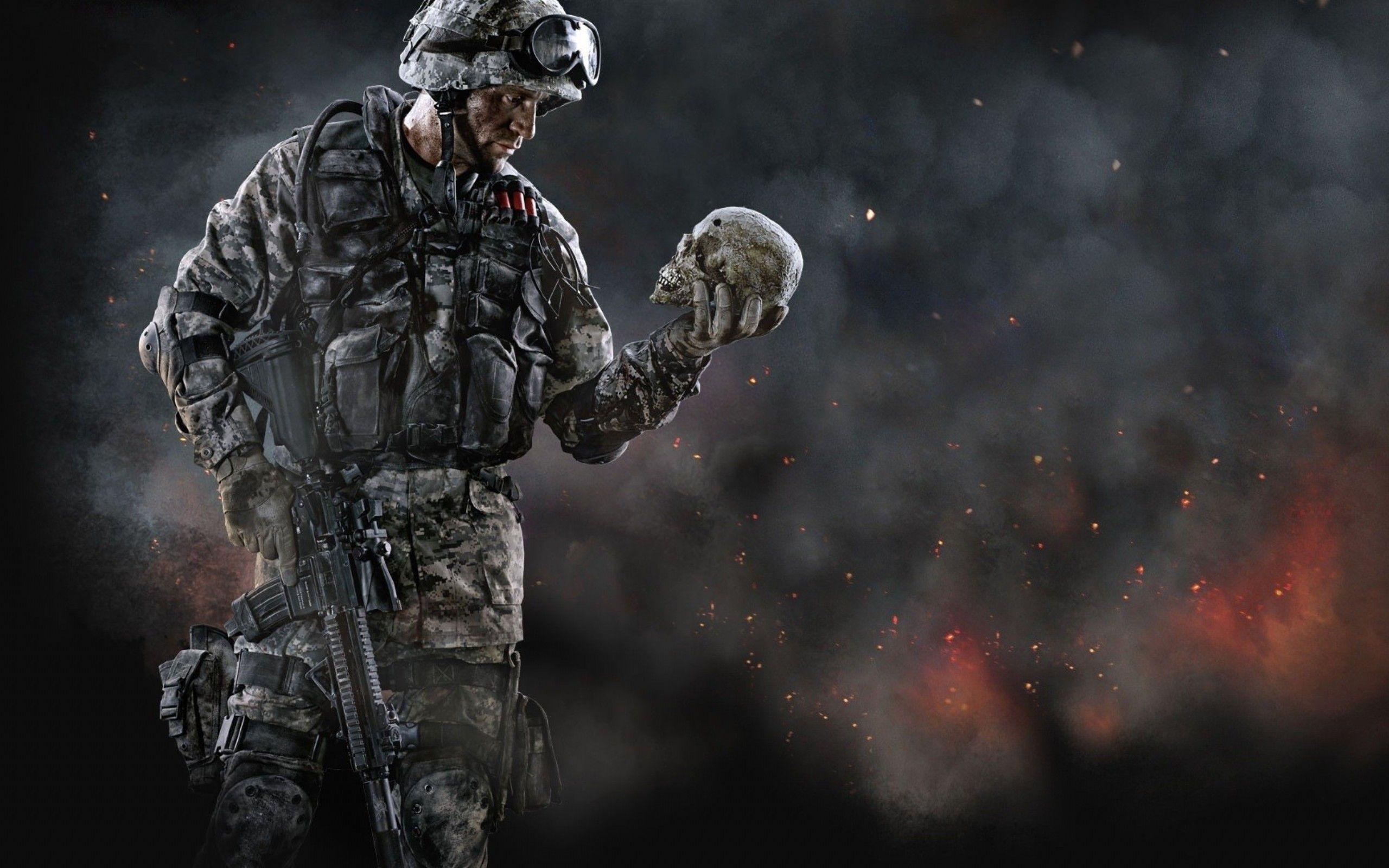 2560x1600 Cool Background Of Skulls With Guns Image & Picture, Desktop