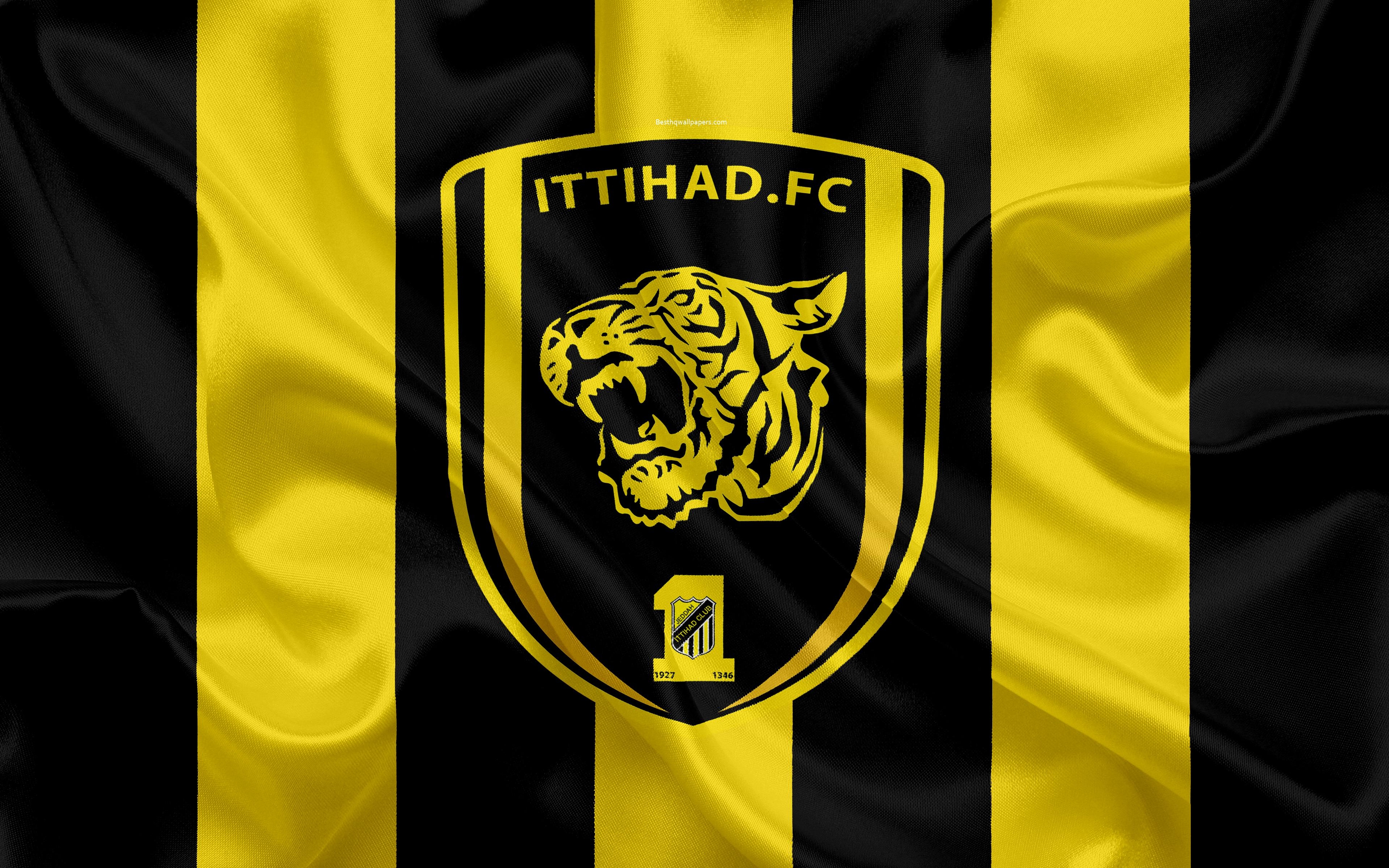 3840x2400 Download Wallpaper Al Ittihad FC, 4K, Saudi Soccer Club, Logo, Desktop