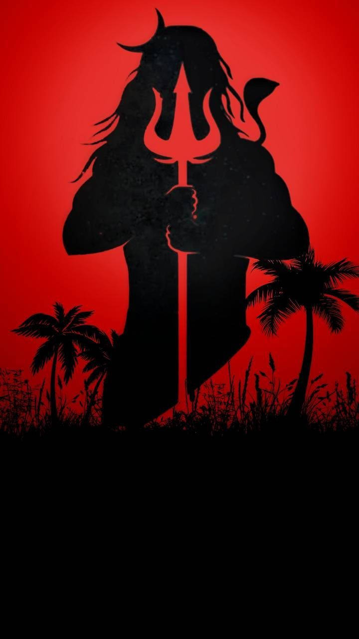 720x1280 Download Dark Mahadev Silhouette On Trees HD Wallpaper, Phone