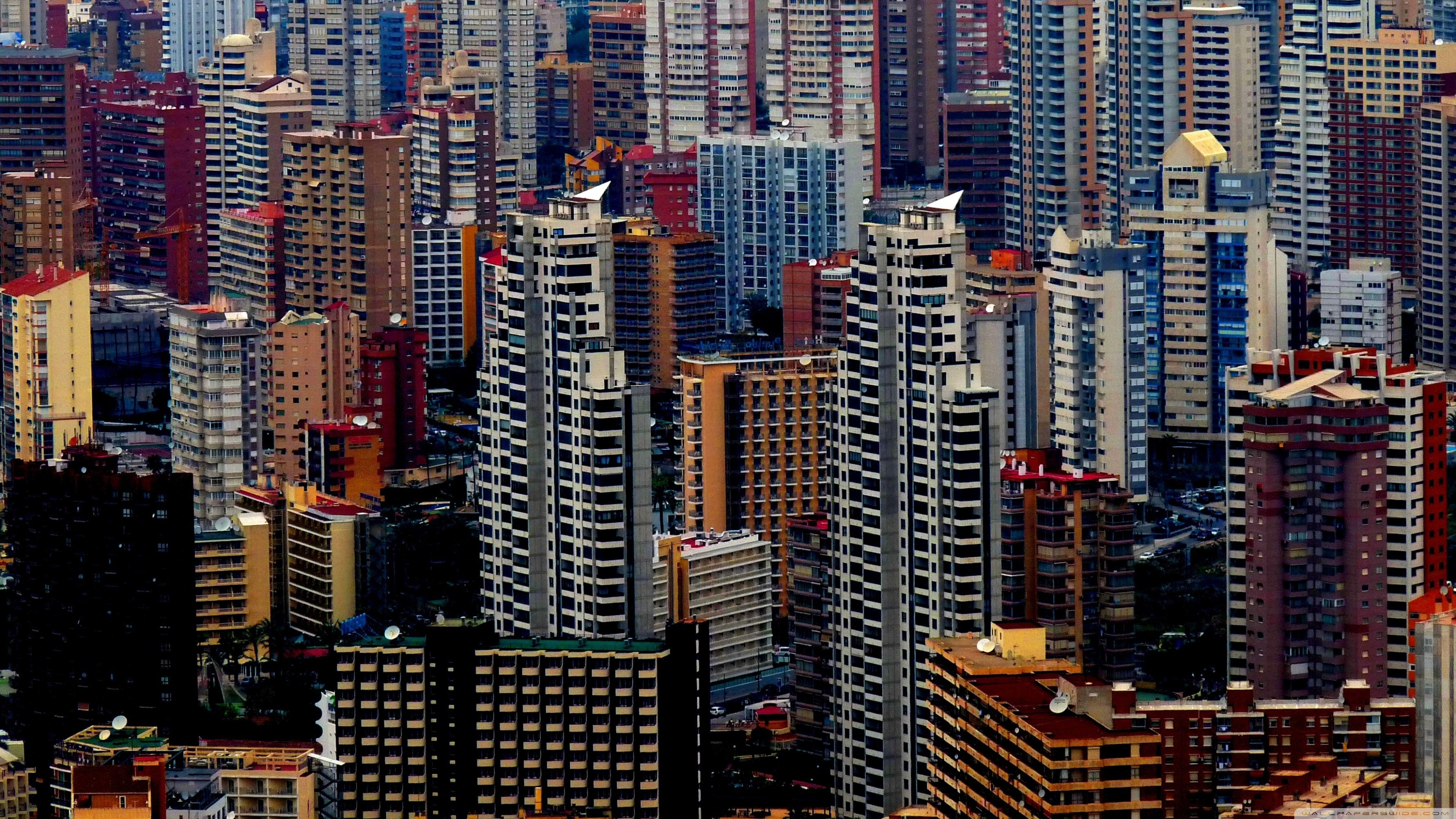 3560x2000 Benidorm Buildings ❤ 4K HD Desktop Wallpaper for 4K Ultra HD TV, Desktop