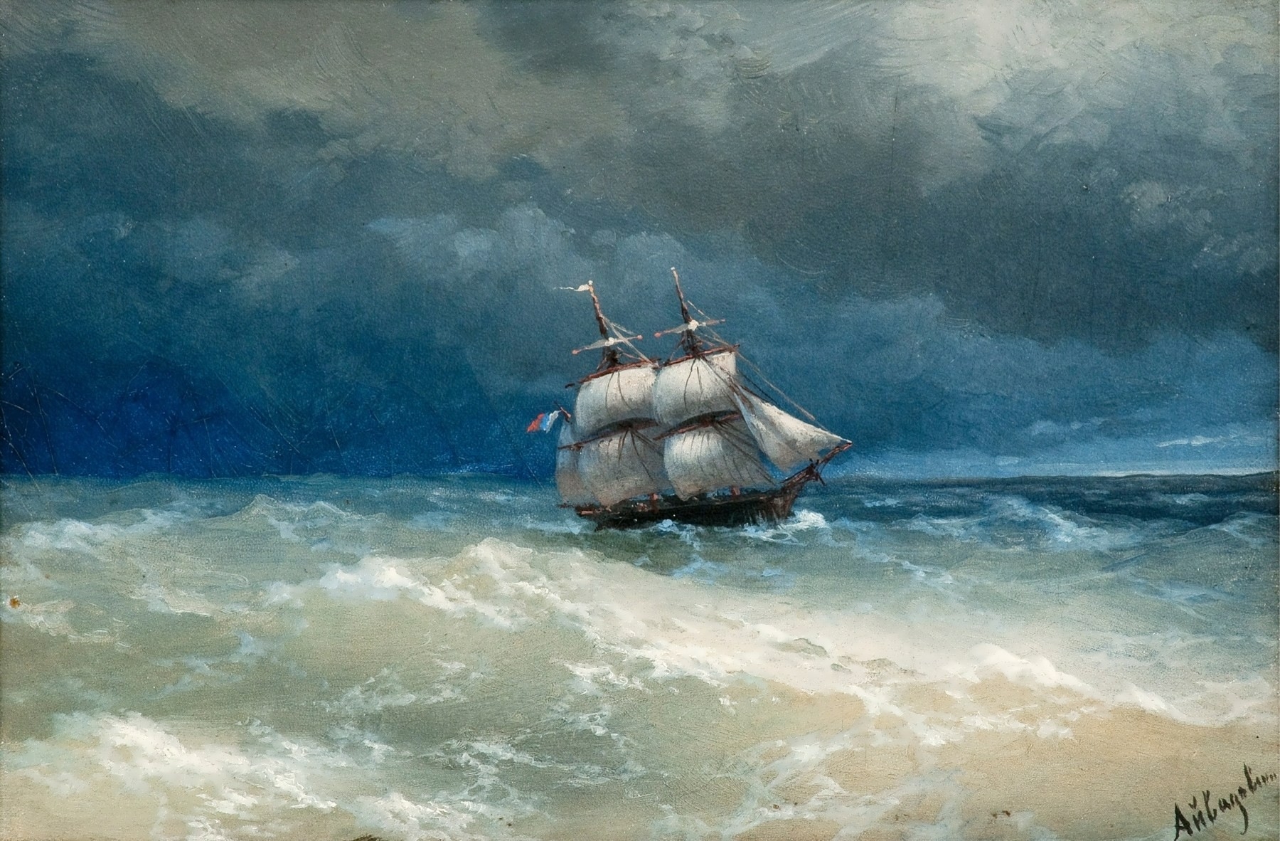 1800x1190 Ivan Aivazovsky, Sea, Ship Wallpaper HD / Desktop and Mobile Background, Desktop