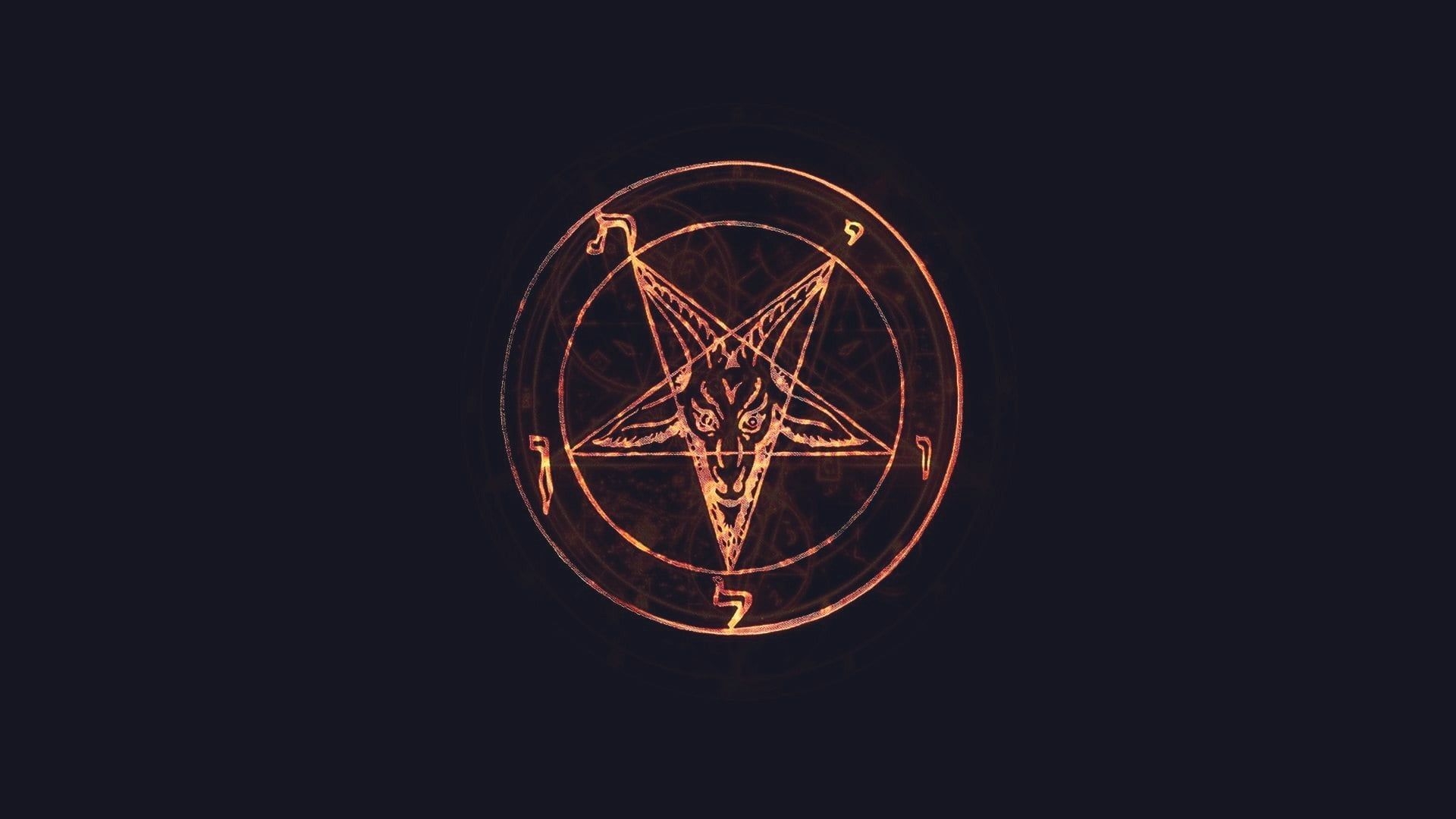 1920x1080 brown star wallpaper #glow #Satan #Lucifer #Pentagram P, Desktop