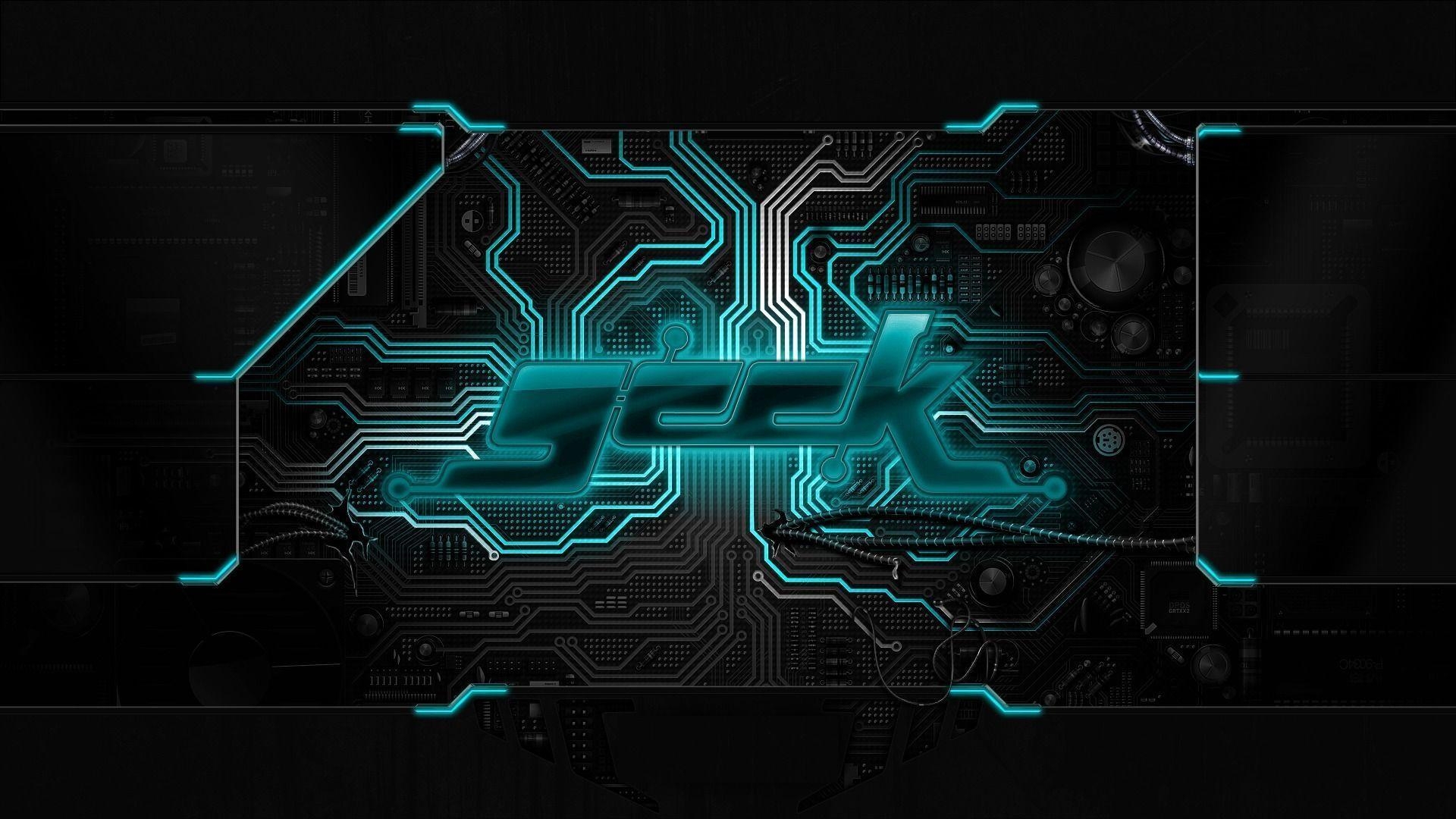 1920x1080 Wallpaper Geek, Chip, Circuit Board, Neon Wallpaper Hi Tech, Desktop