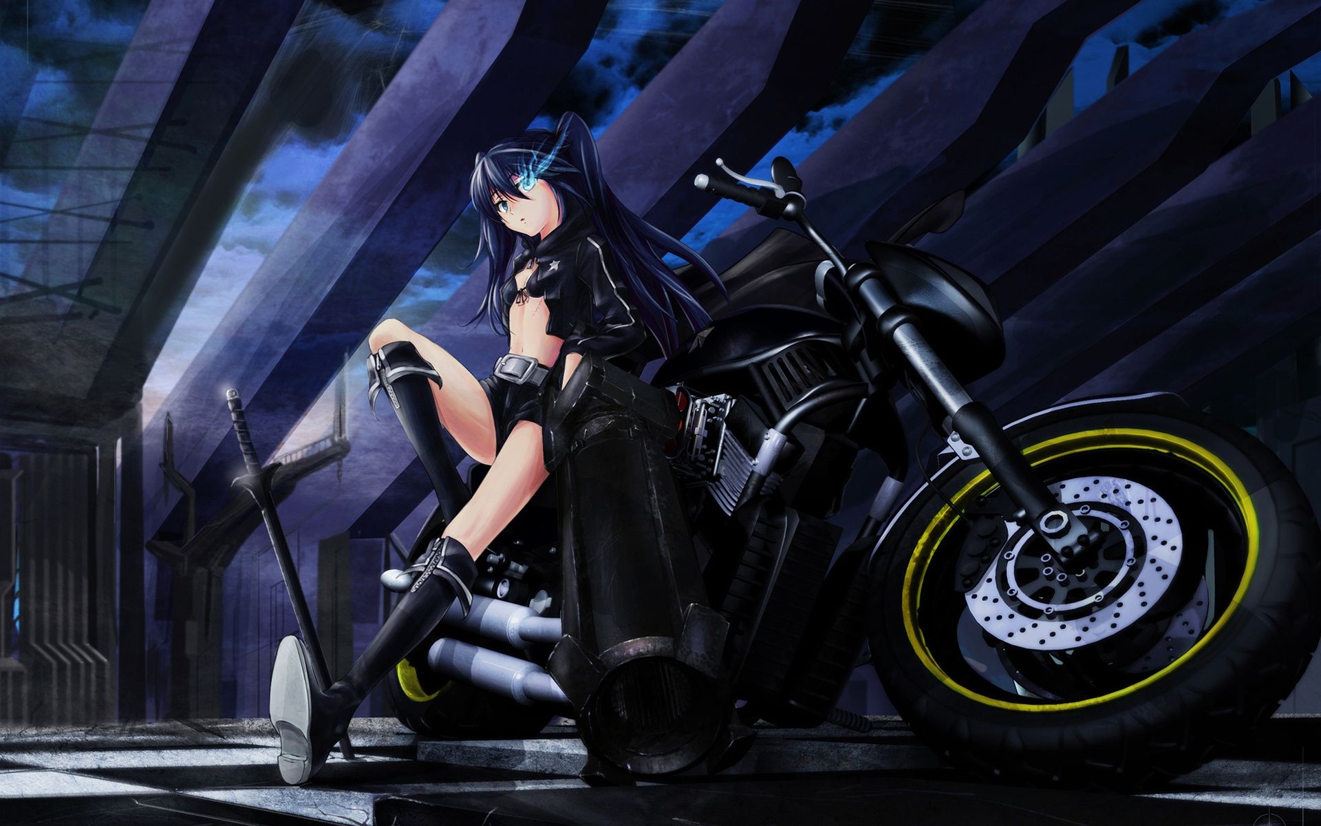 1920x1200 motorcycles, bike, anime wallpaperf.co.ua, Desktop