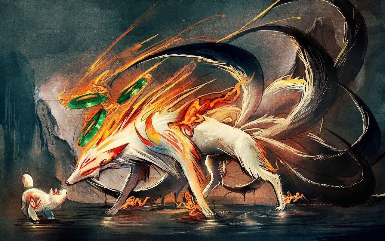 1280x800 Nine Tailed Fox Wallpaper, Desktop