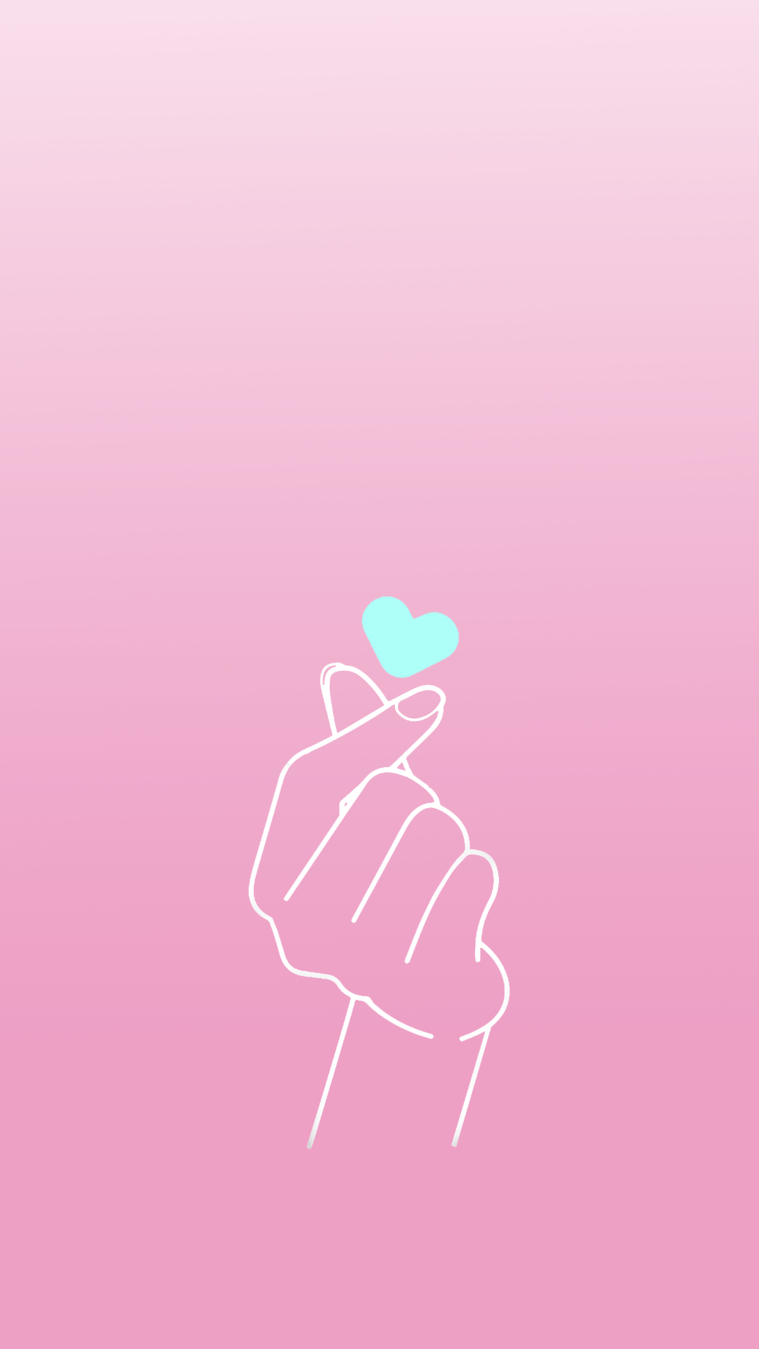 1080x1920 Heart Pink Aesthetic Wallpaper, Phone