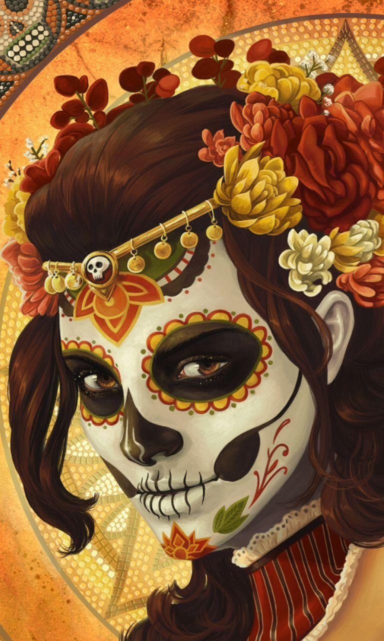 770x1280 Dia De Muertos Mobile Wallpaper for. COOL A R T, Phone