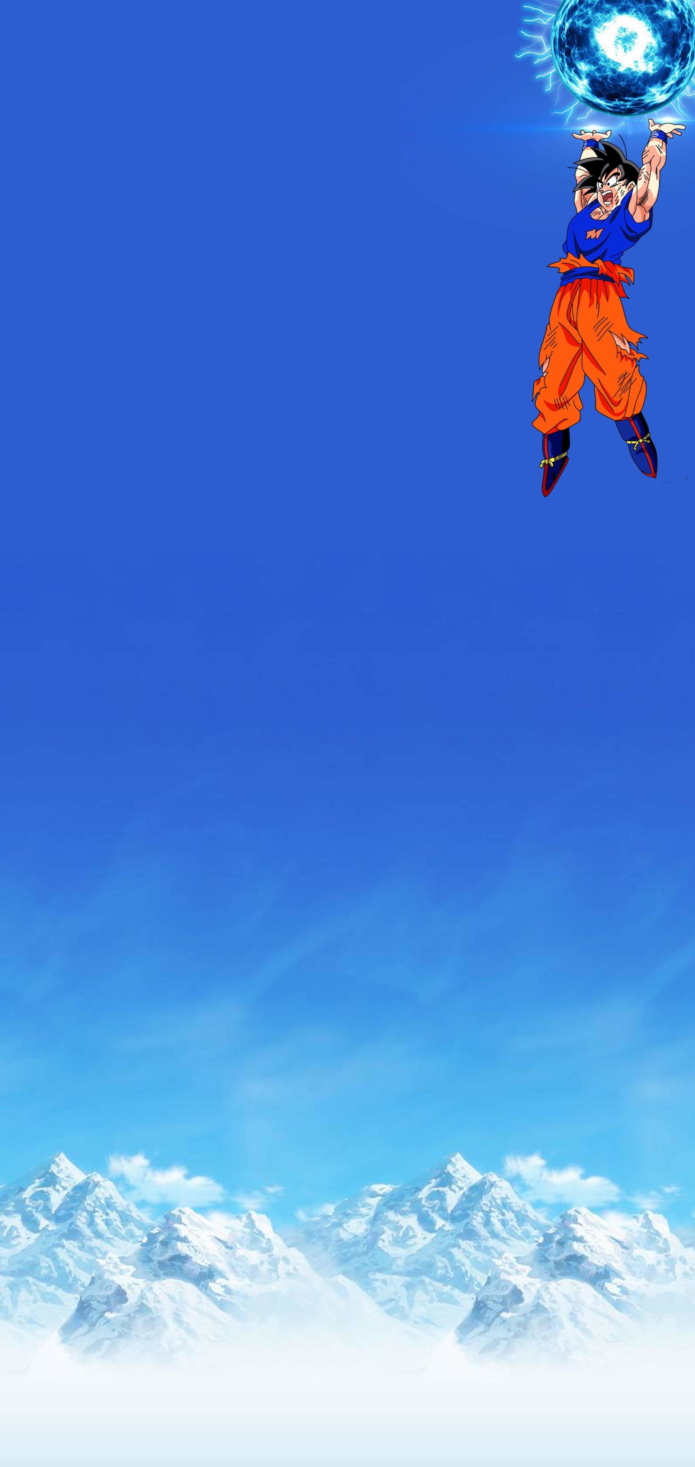 2370x5000 Spirit Bomb From Goku Galaxy S10 Hole Punch Wallpaper, Phone