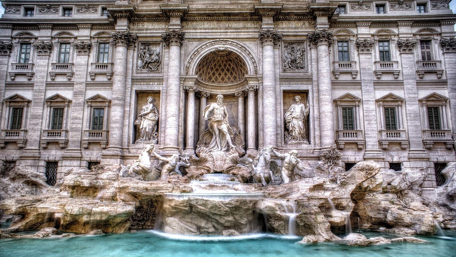 1600x910 trevi fountain free image, Desktop