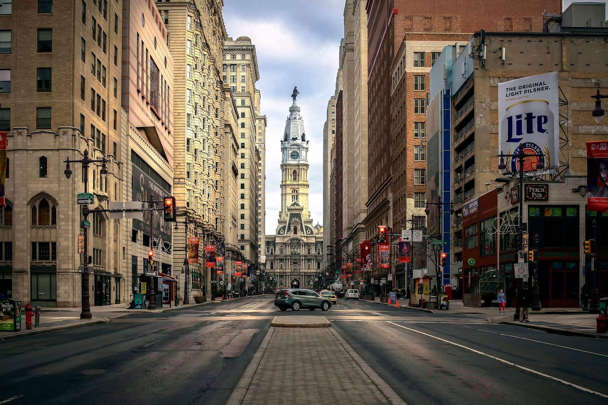 2050x1370 Wallpaper Philadelphia, City Hall, USA, street, Pennsylvania desktop, Desktop