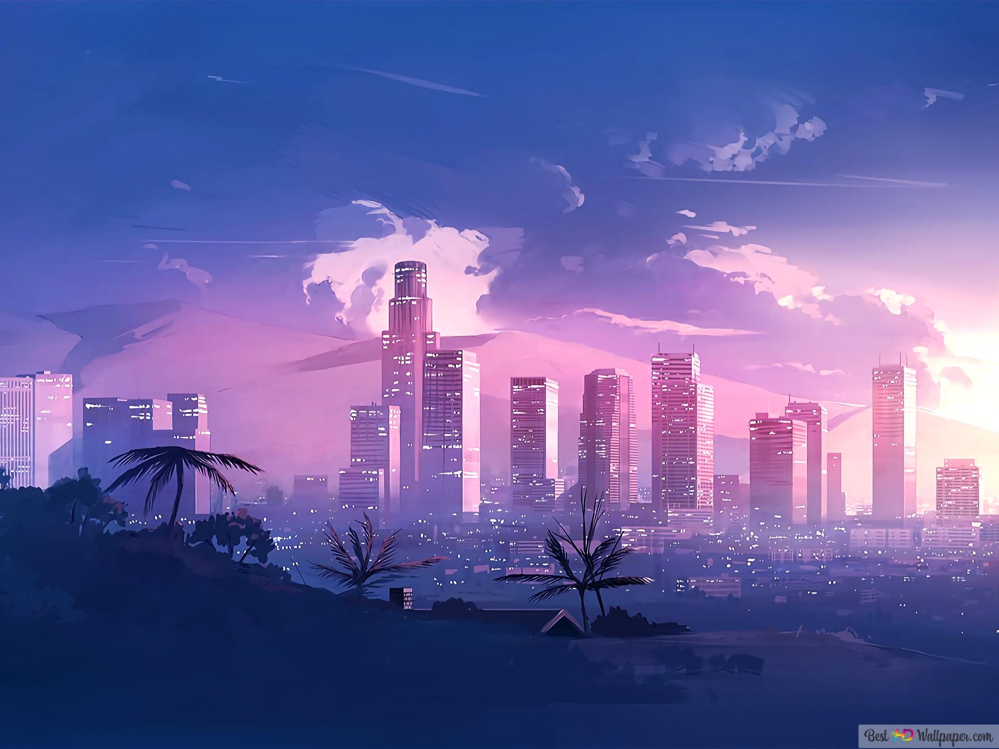 2050x1540 Los Angeles Digital Art 4K wallpaper download, Desktop