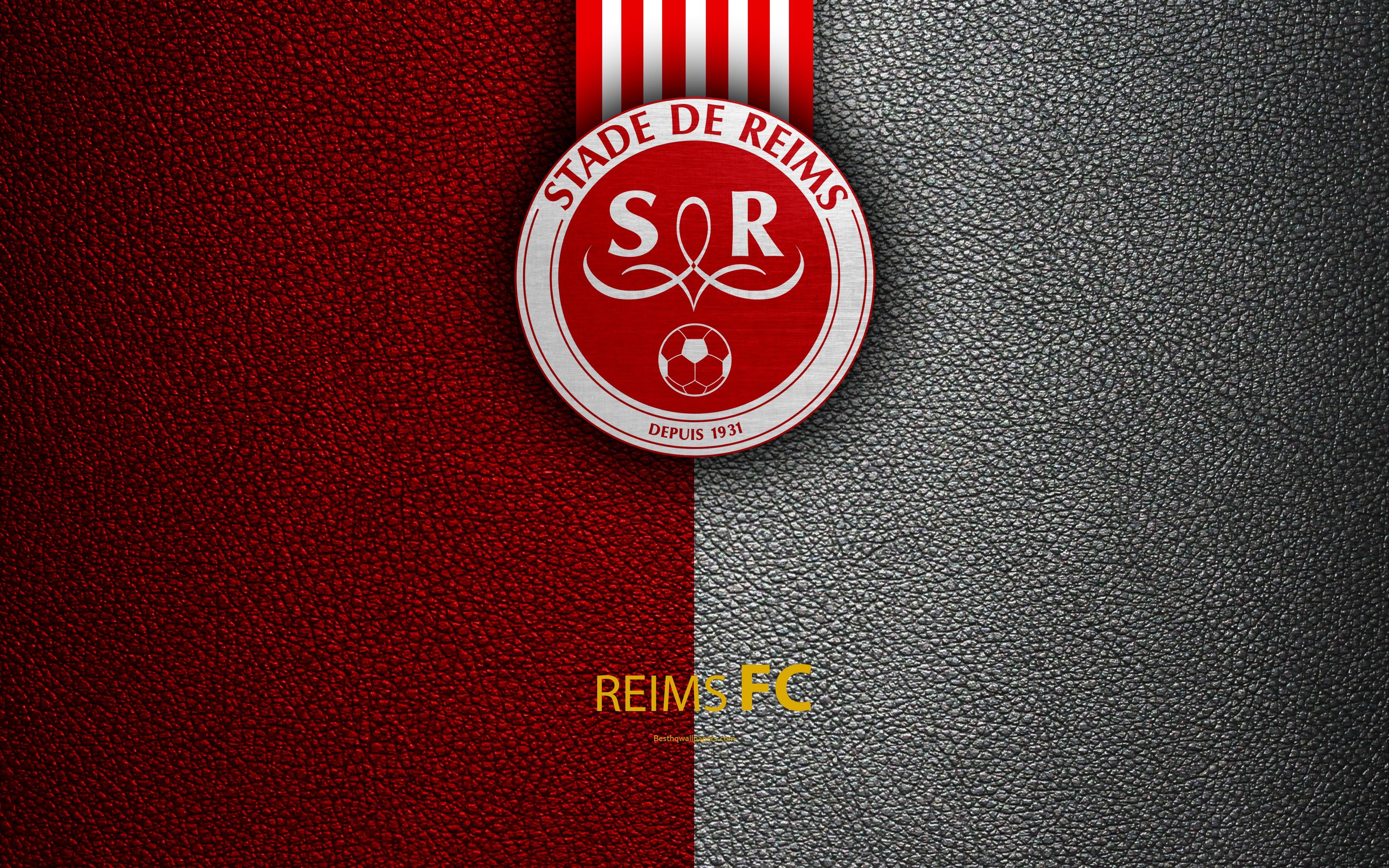 3840x2400 Download wallpaper Reims FC, Stade de Reims FC, French football, Desktop