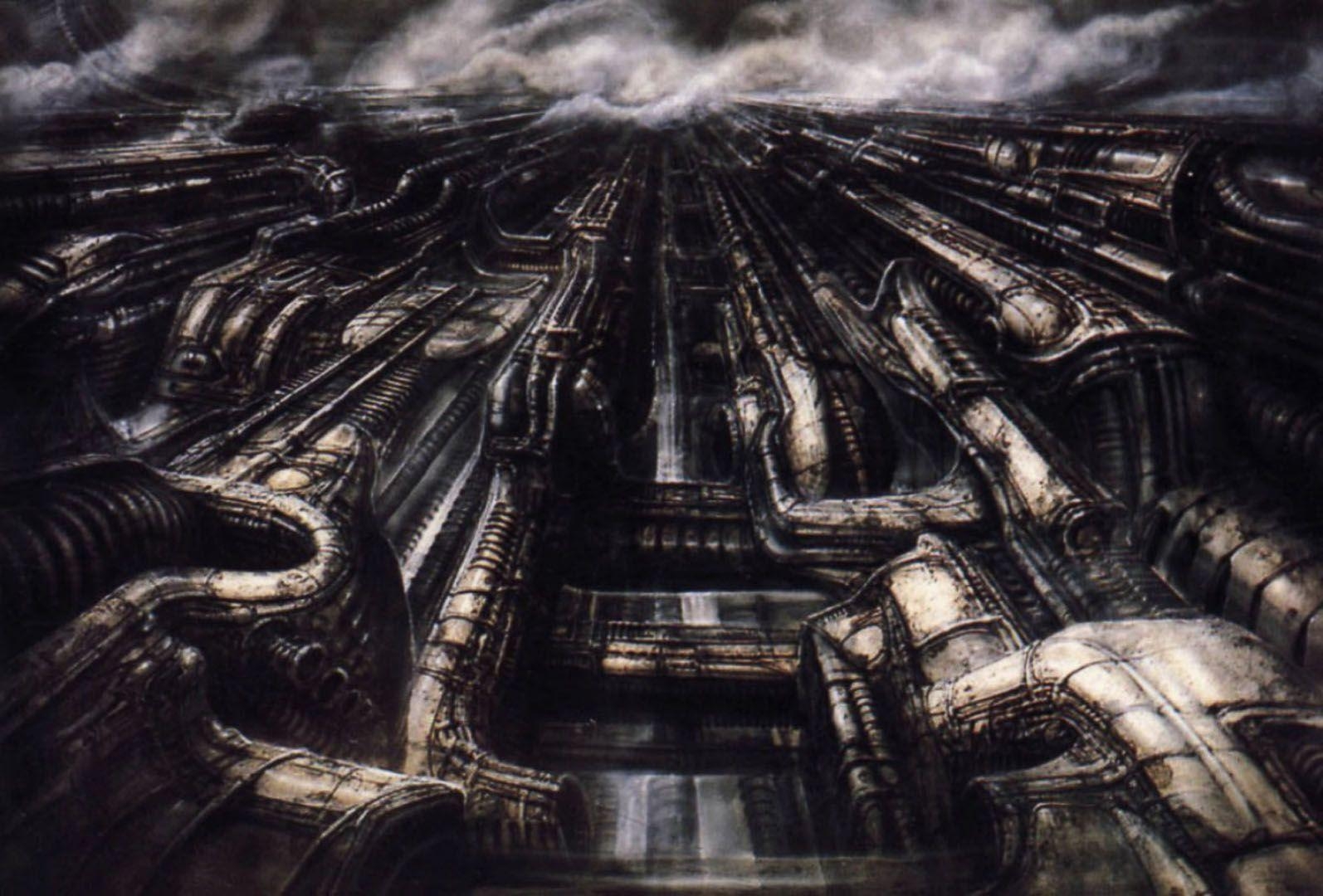 1600x1080 surrealist art.. Landscape 010 surrealist h r giger art, Desktop