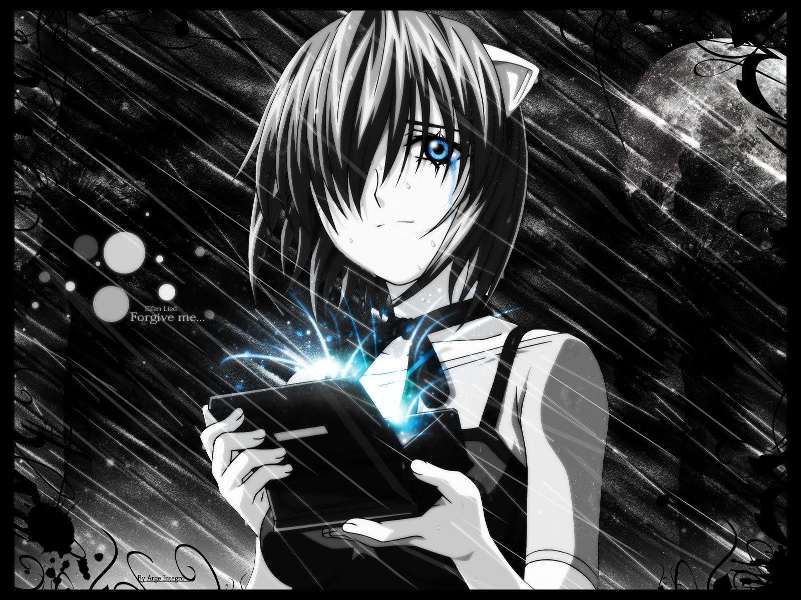 1600x1200 Emo Anime Girl Sad Black Background HD New 2014 Anime Wallpaper, Desktop