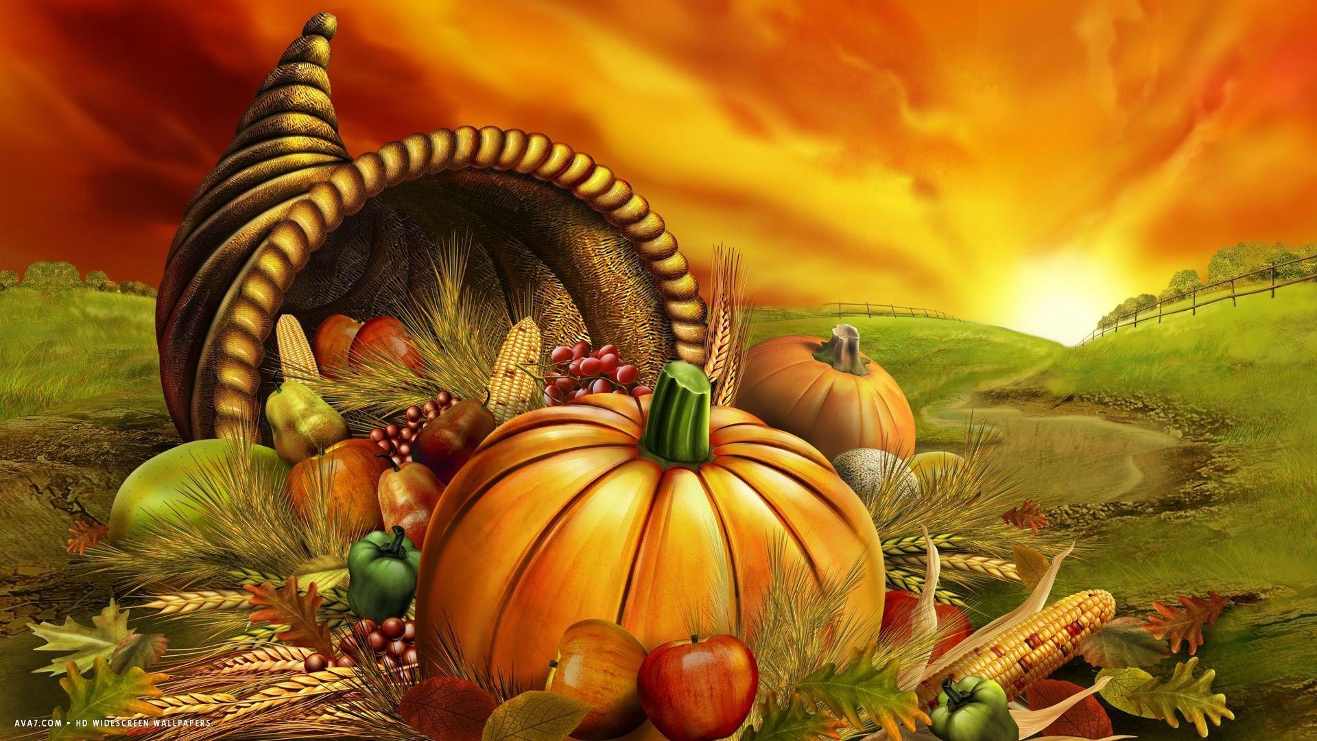 1920x1080 thanksgiving day autumn fruit harvest pumpkin orange sunset, Desktop