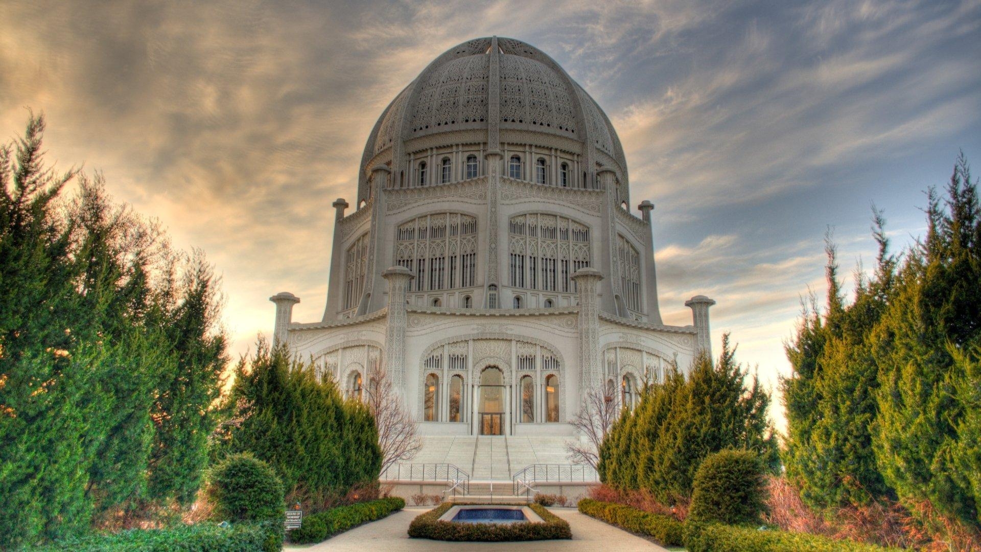 1920x1080 Baha'i Temple HD Wallpaper, Desktop