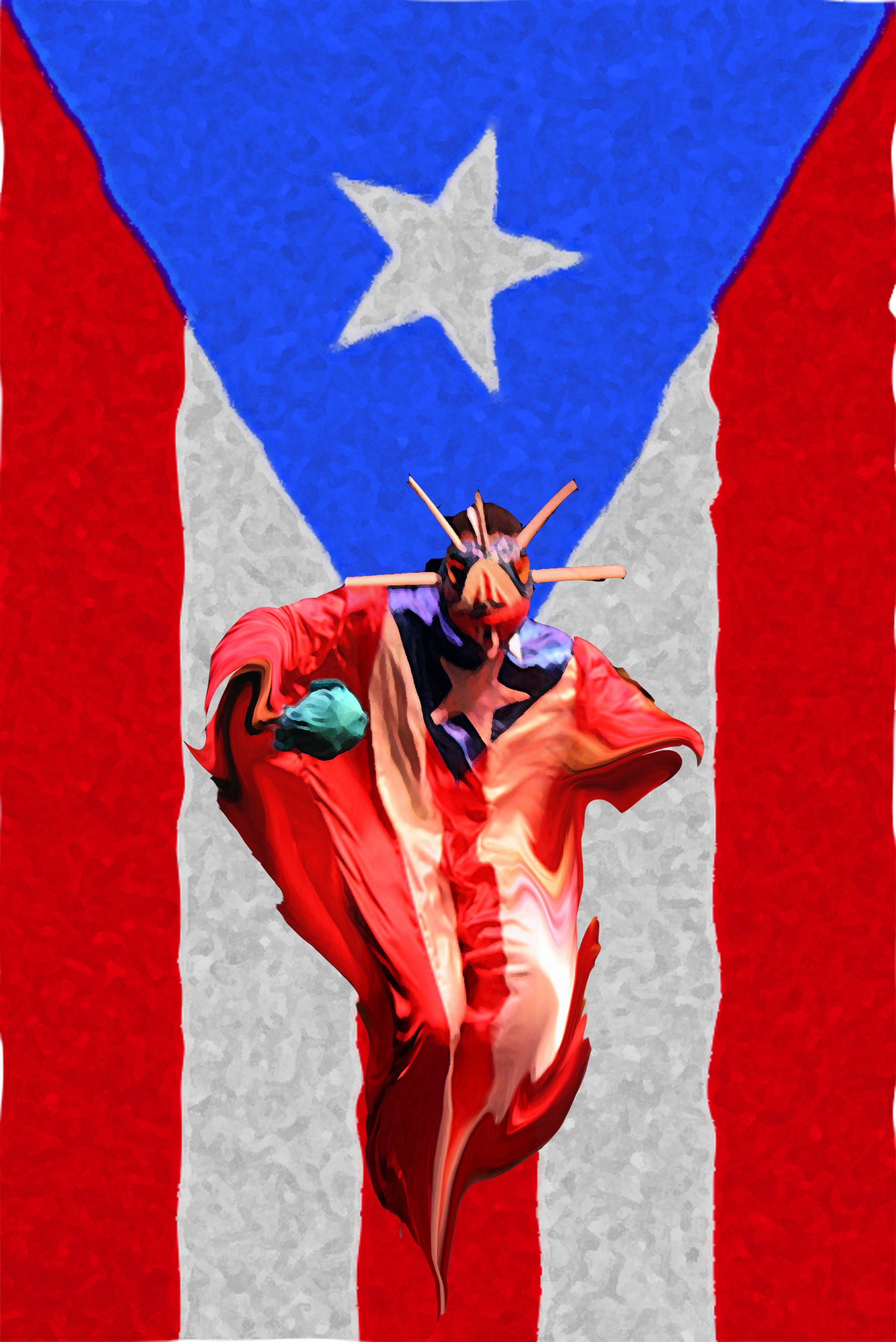 2410x3600 Puerto Rico Flag Art, Phone