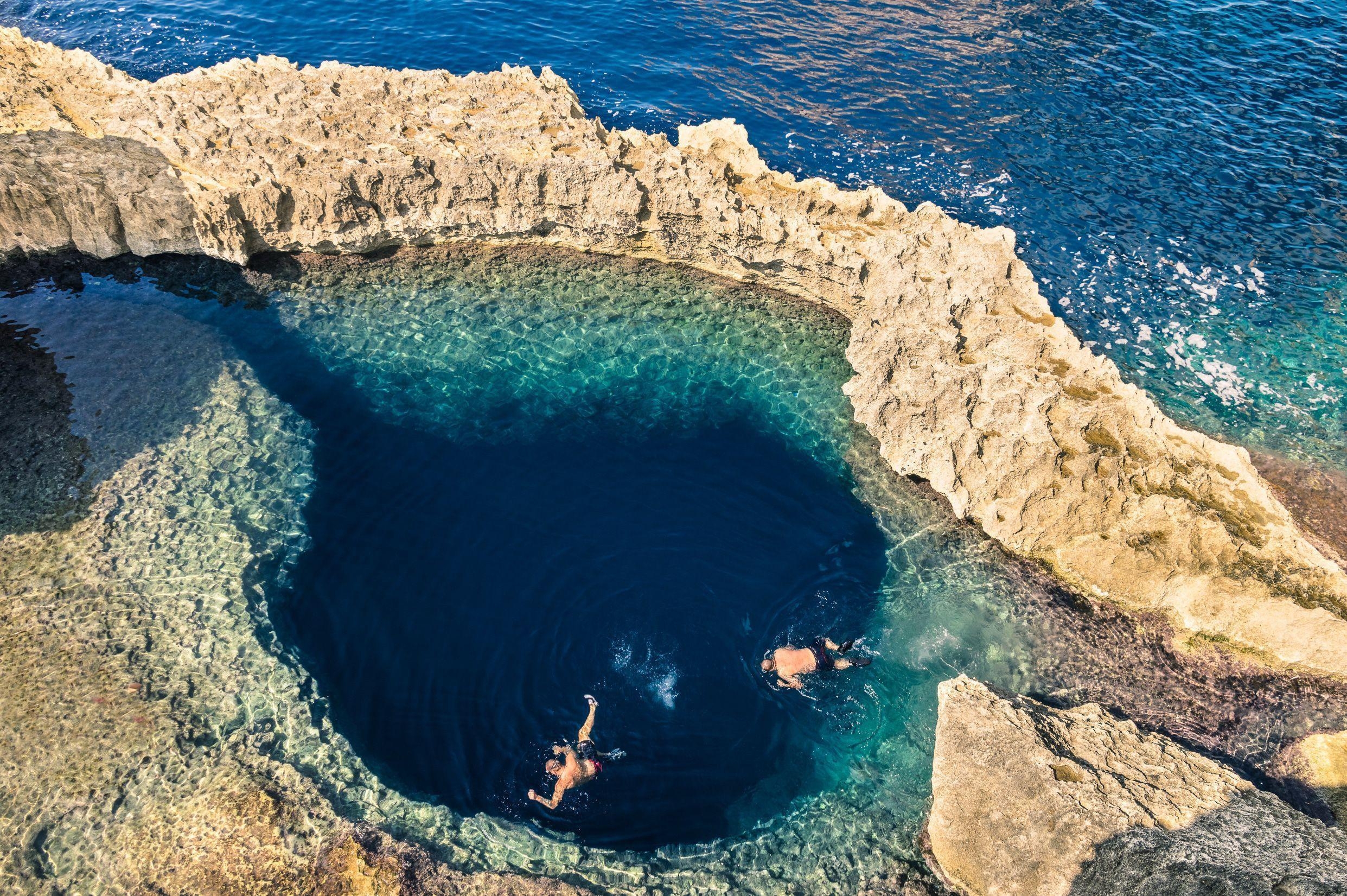 2490x1660 Sea Cave, Malta Wallpaper Image Photo Picture Background, Desktop