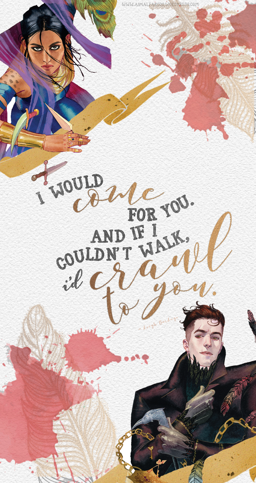 860x1610 Six of Crows by Leigh Bardugo. Wallpaper Inej and Kaz, Phone