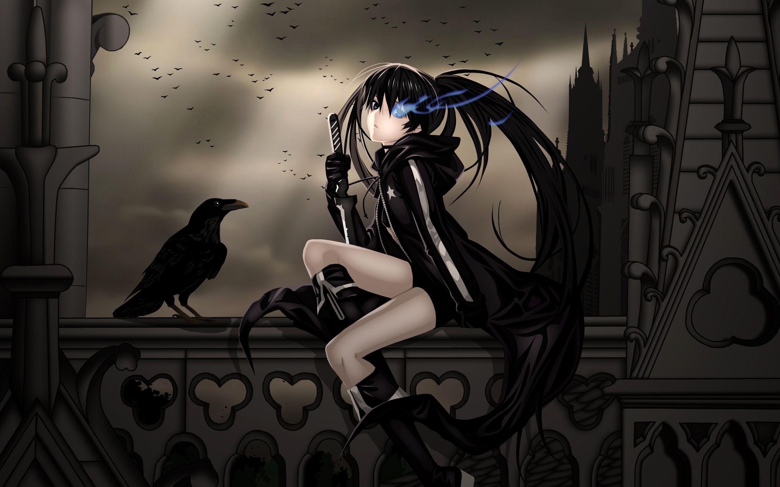 2560x1600 Goth Wallpaper Anime Punk Gothic Hot Girl Fantasy Magic Anime Girls Hot, Desktop