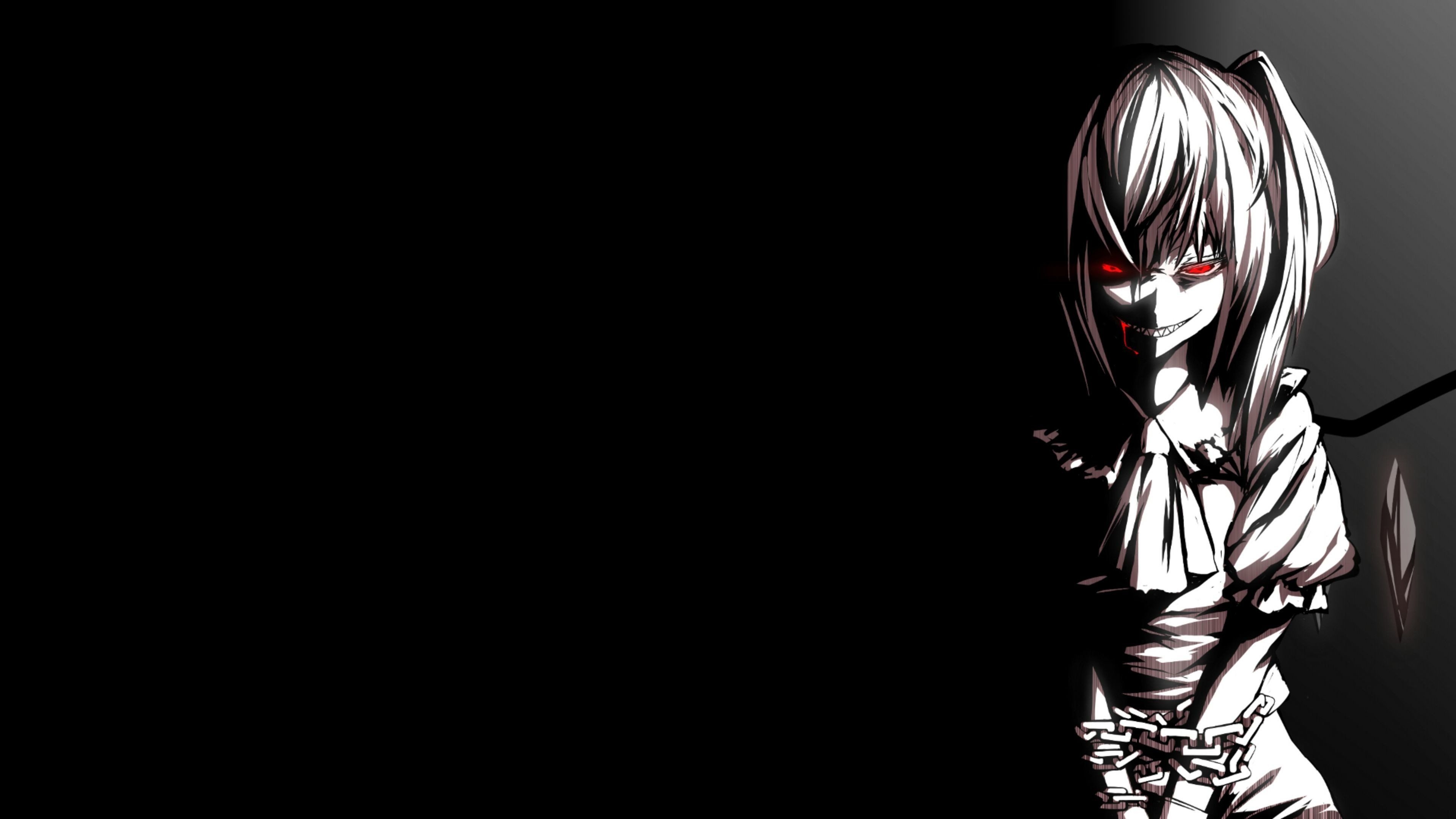 3840x2160 Wallpaper Anime Black 4k, Desktop