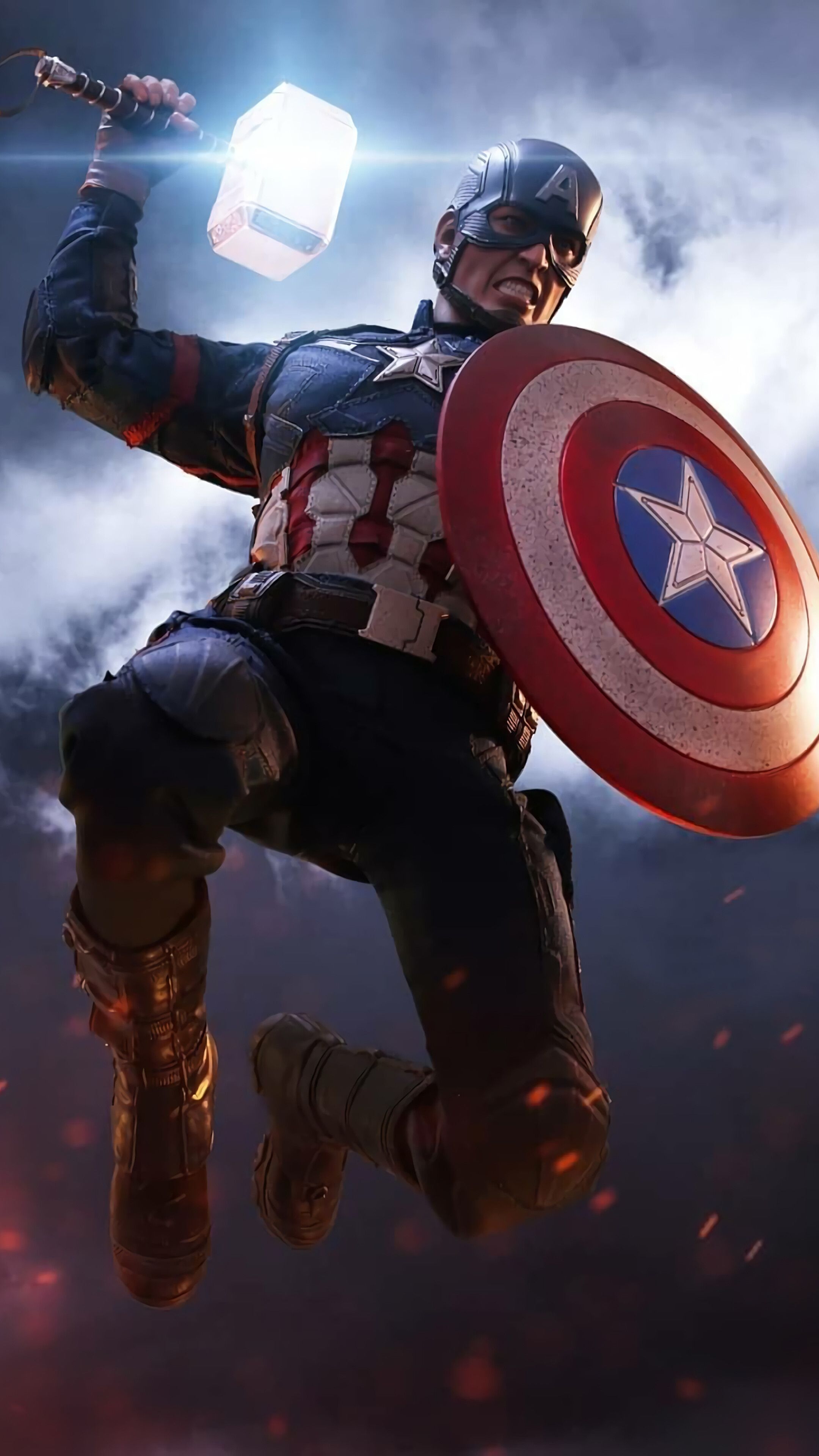 2160x3840 Captain America, Mjolnir, Hammer, Shield, Avengers Endgame, 4K phone HD Wallpaper, Image, Background, Photo and Picture. Mocah HD Wallpaper, Phone