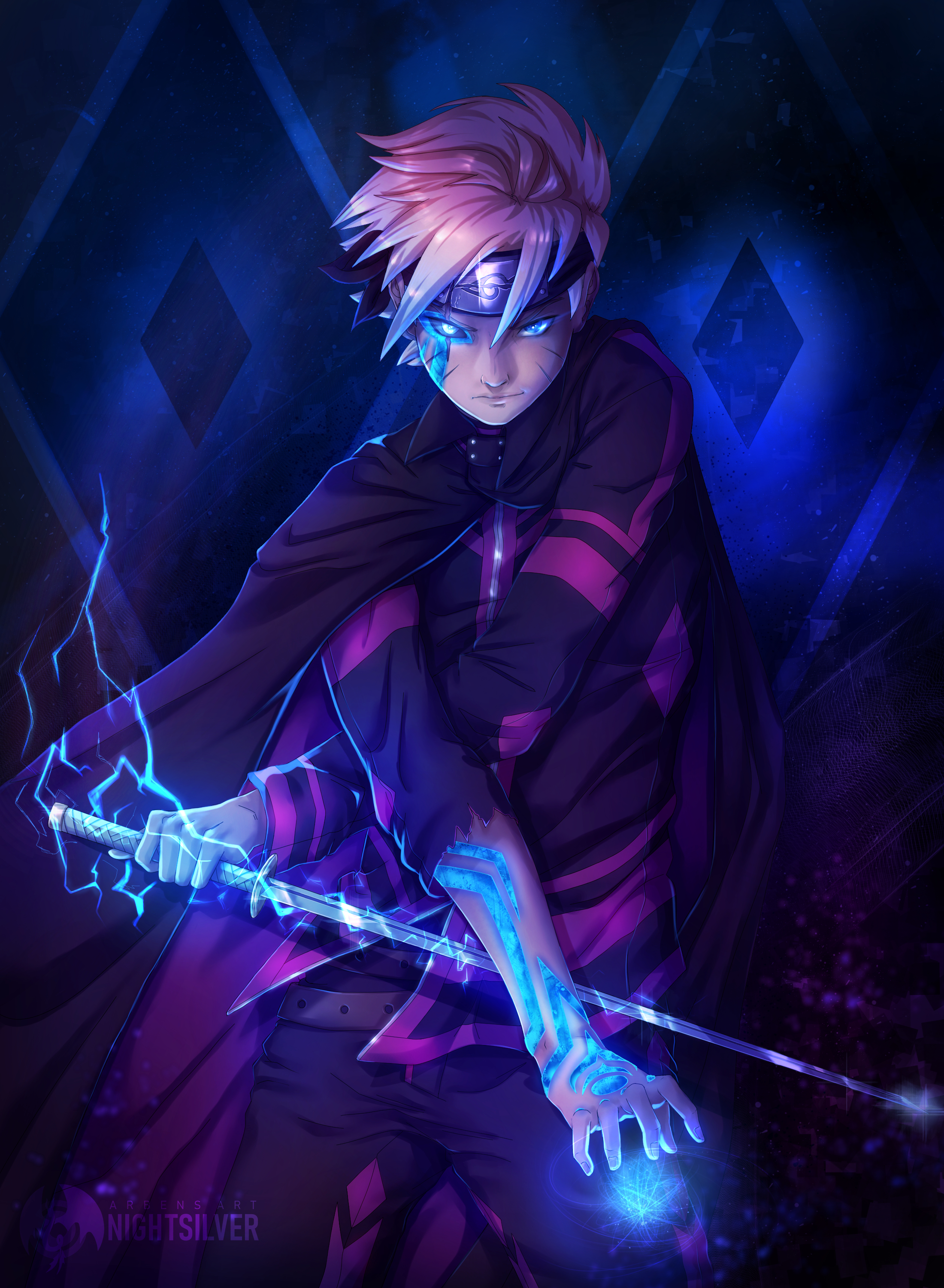 2200x3000 Spirit of a Ninja // Art by xNightSilverx: Boruto, Phone