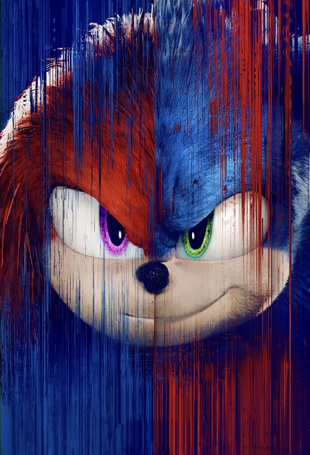 1280x1880 Sonic 2 (2022) Posters (Sonic vs Knuckles), Phone