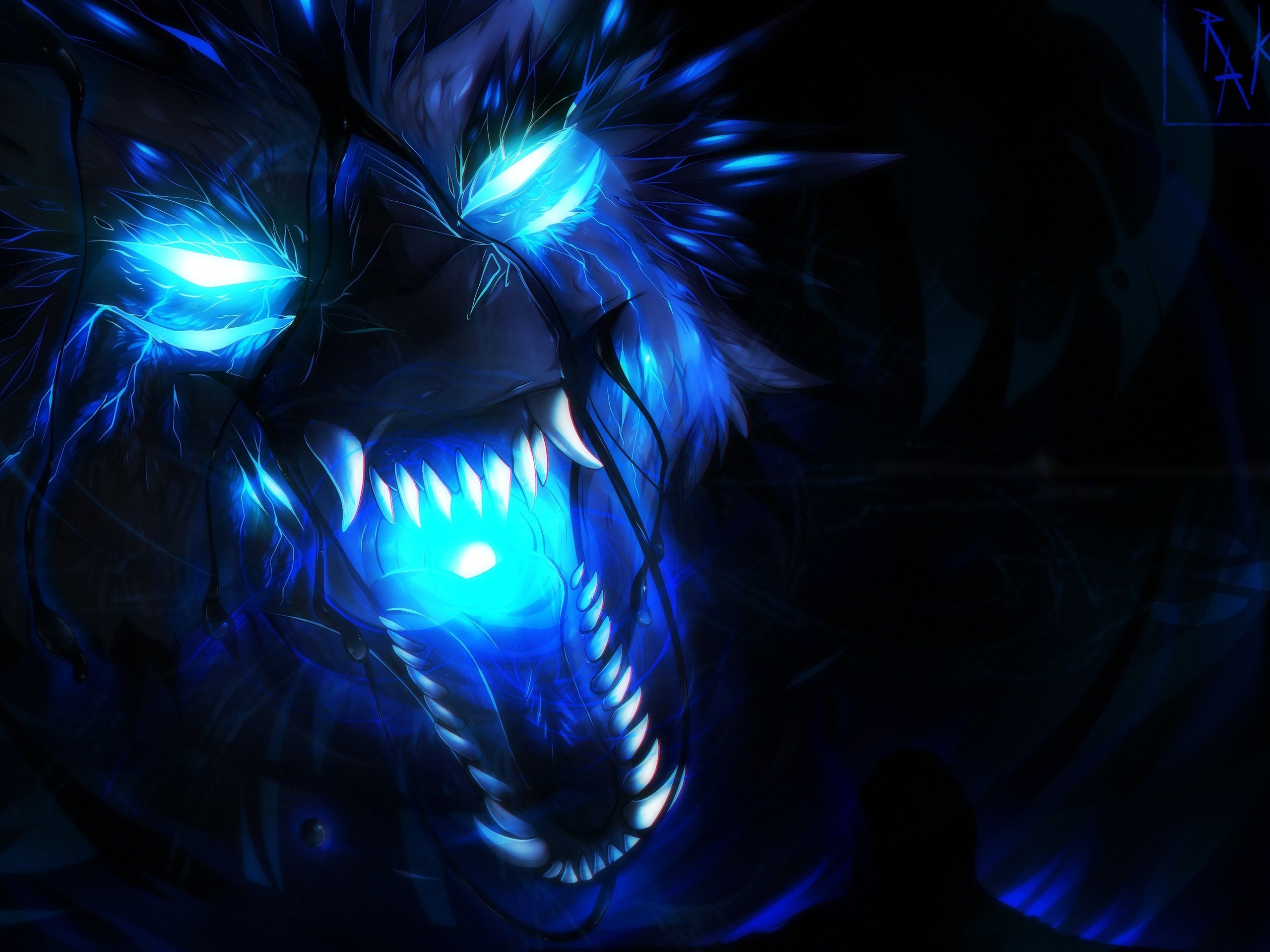 2560x1920 Blue Wolf, Desktop