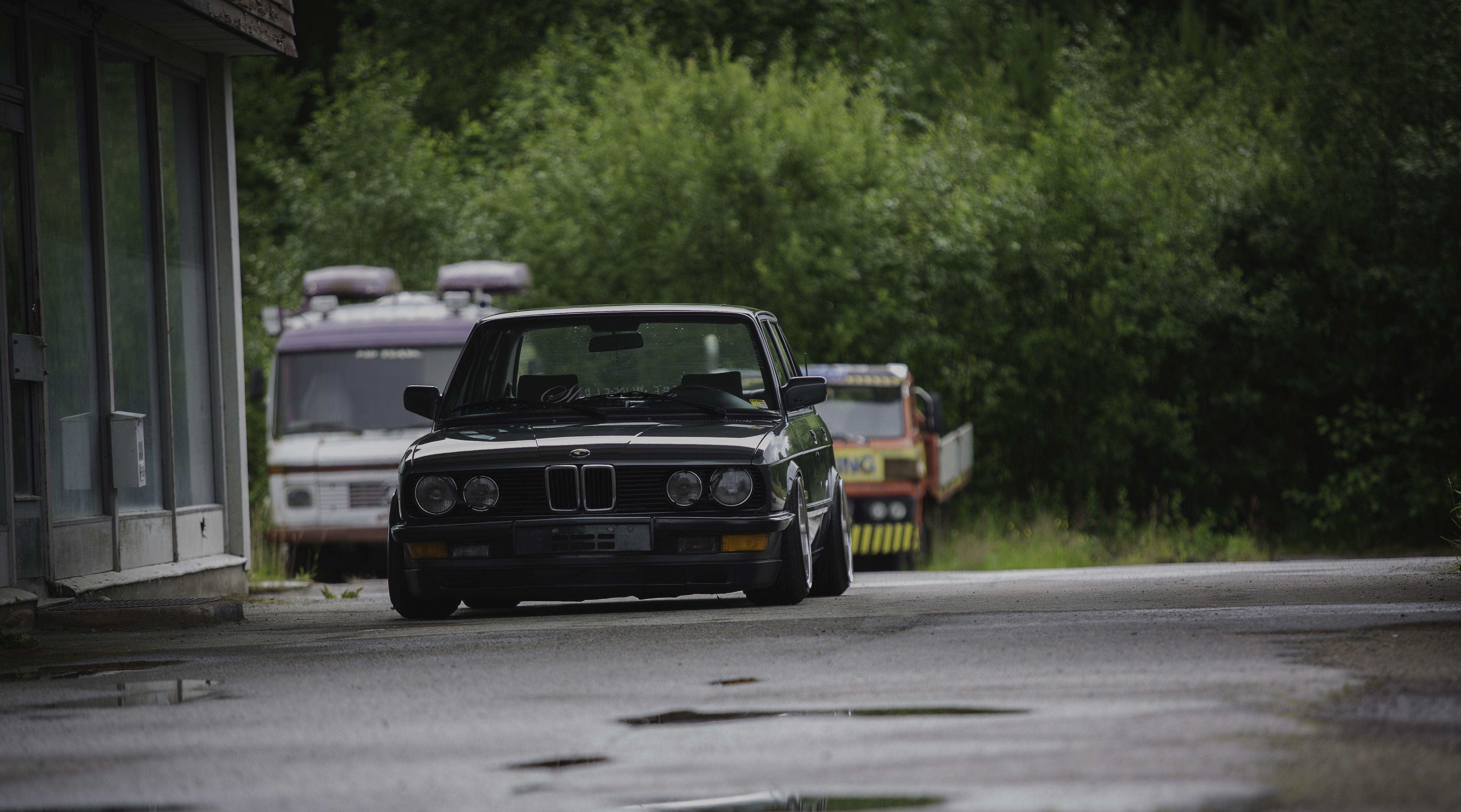 5760x3210 BMW E Stance, Stanceworks, Low, Norway, Summer, Rain Wallpaper, Desktop