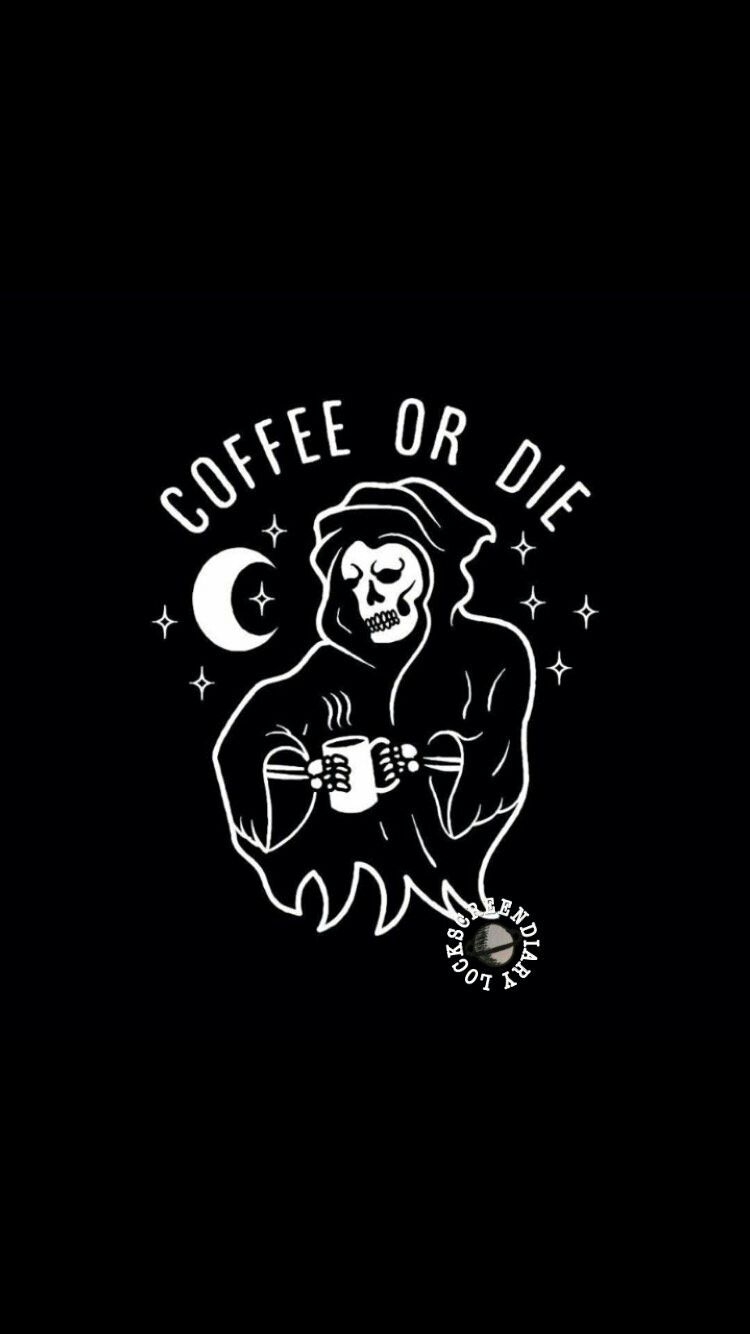 750x1340 coffe or die. Halloween wallpaper, Halloween wallpaper iphone, Halloween background tumblr, Phone