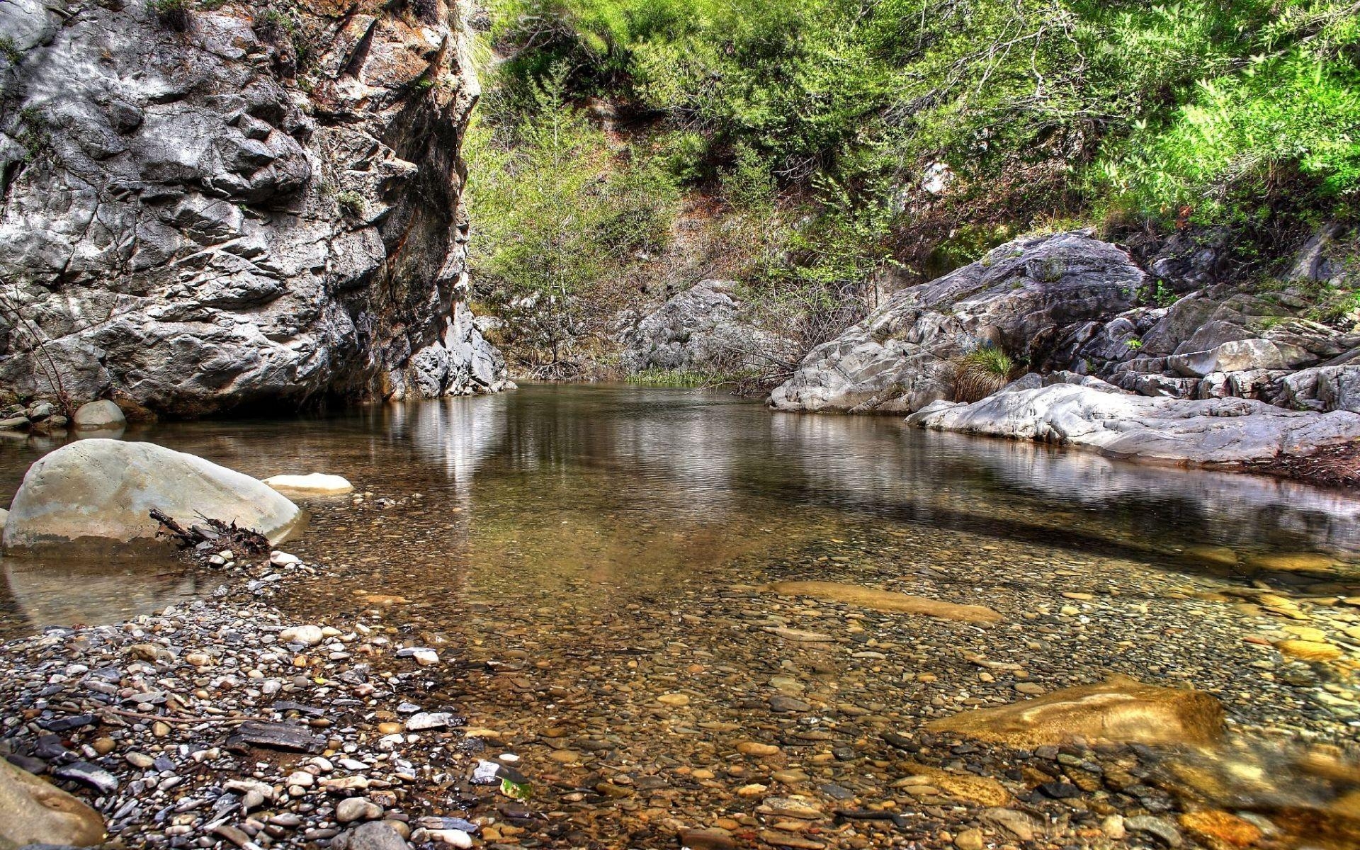 1920x1200 landscapes, nature, forest, rock, woods, streams, Nigeria, HDR, Desktop