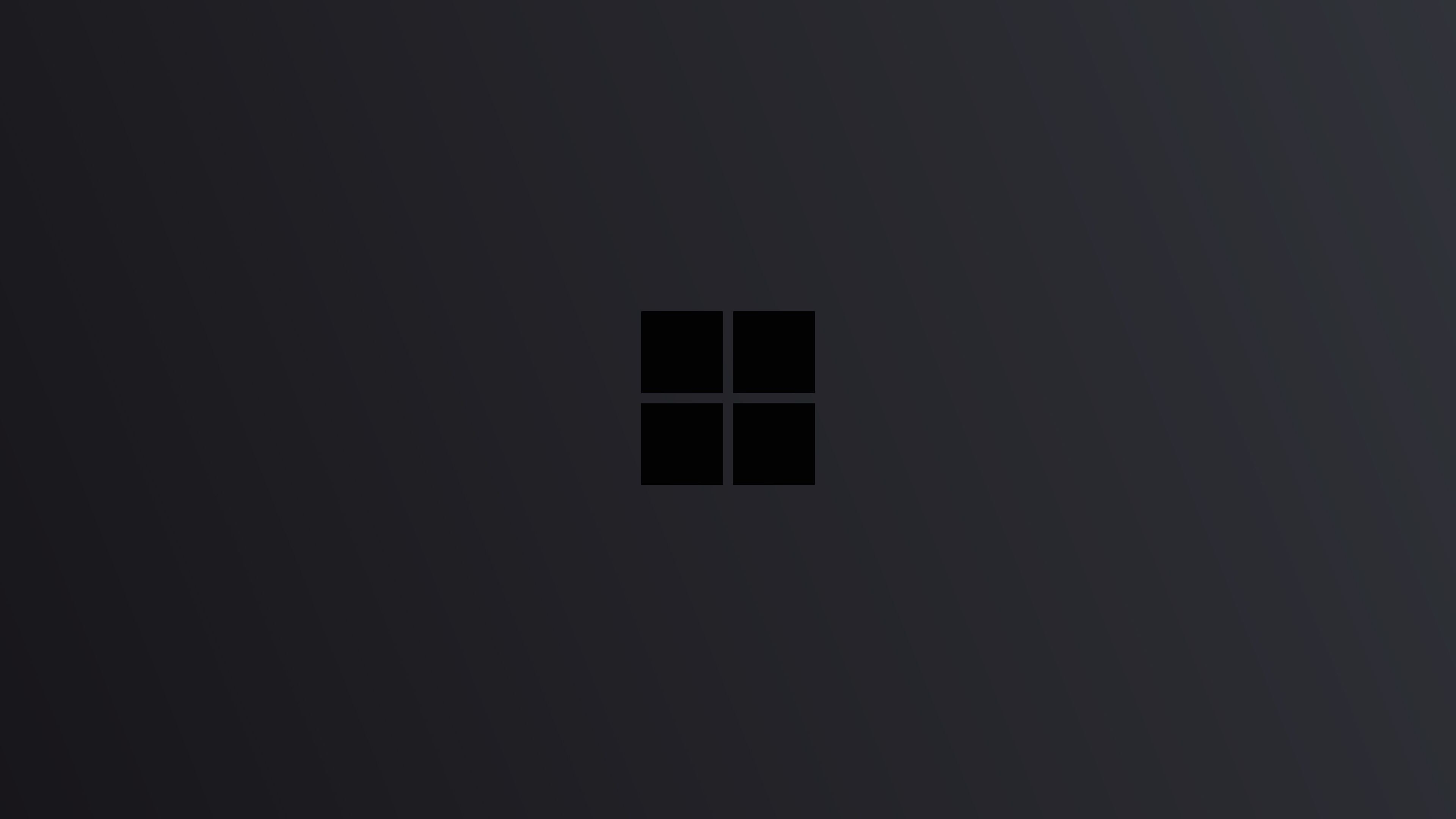 3840x2160 Windows 10 Logo Minimal Dark 2560x1600 Resolution Wallpaper, HD Minimalist 4K Wallpaper, Image, Photo and Background, Desktop