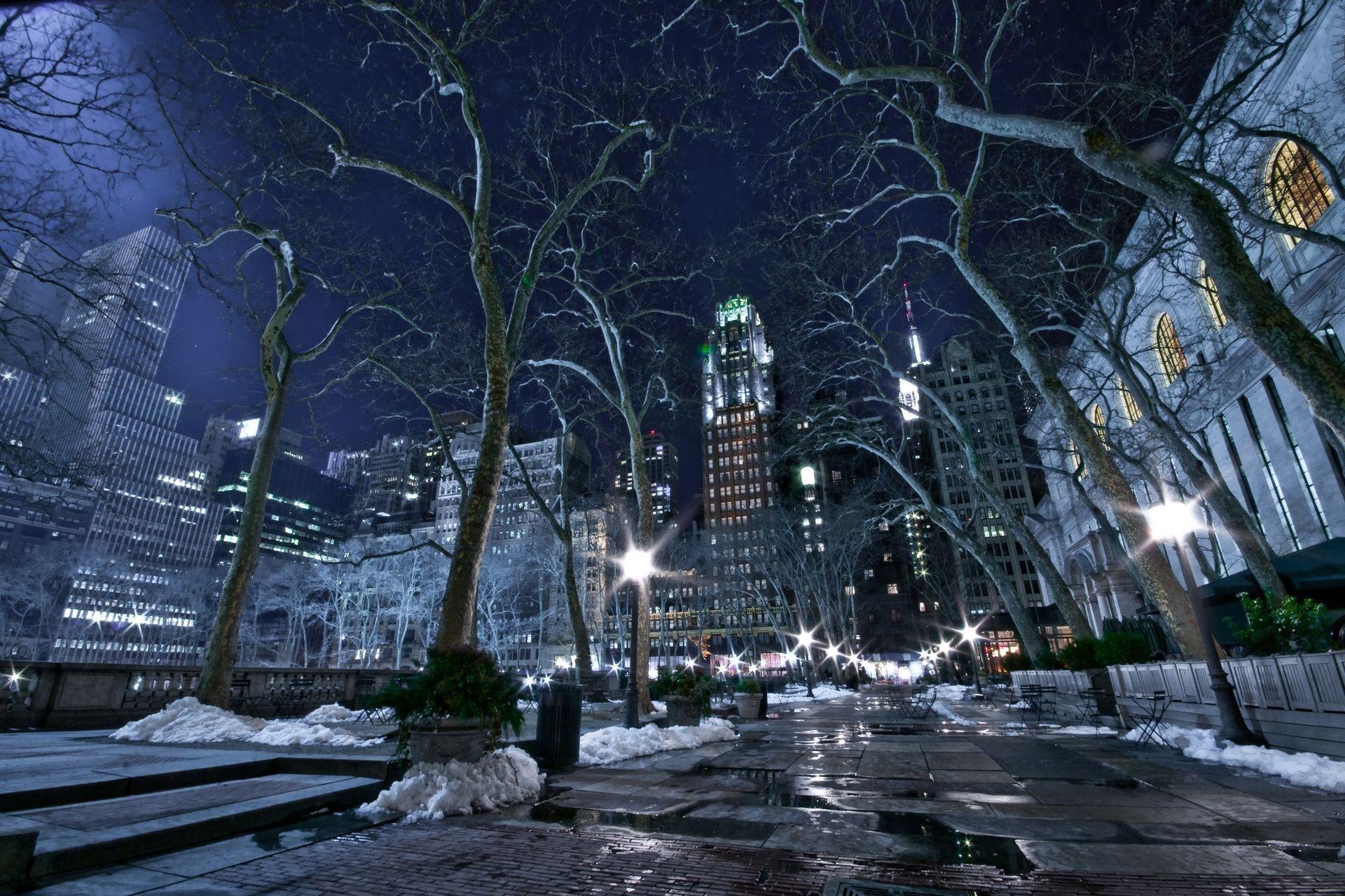 1920x1280 New York City winter night lights. iPhone wallpaper for free, Desktop