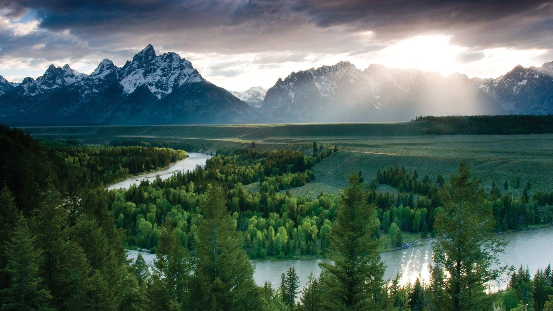 1920x1080 Teton Tag wallpaper: Teton Morning Fantasy Mountains Nature Sky, Desktop